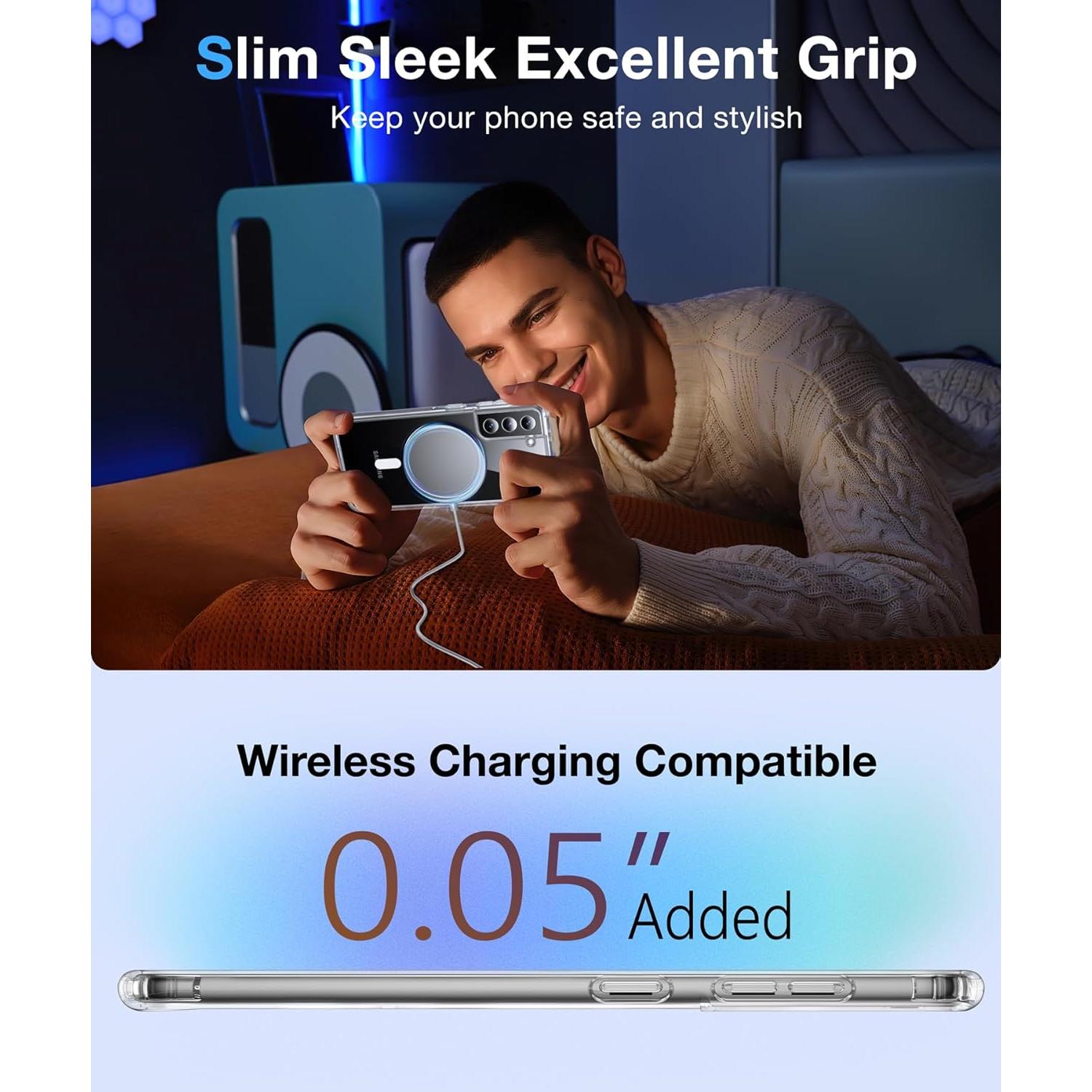 Funda Magnética para Samsung Galaxy S21 FNDMIL Transparente