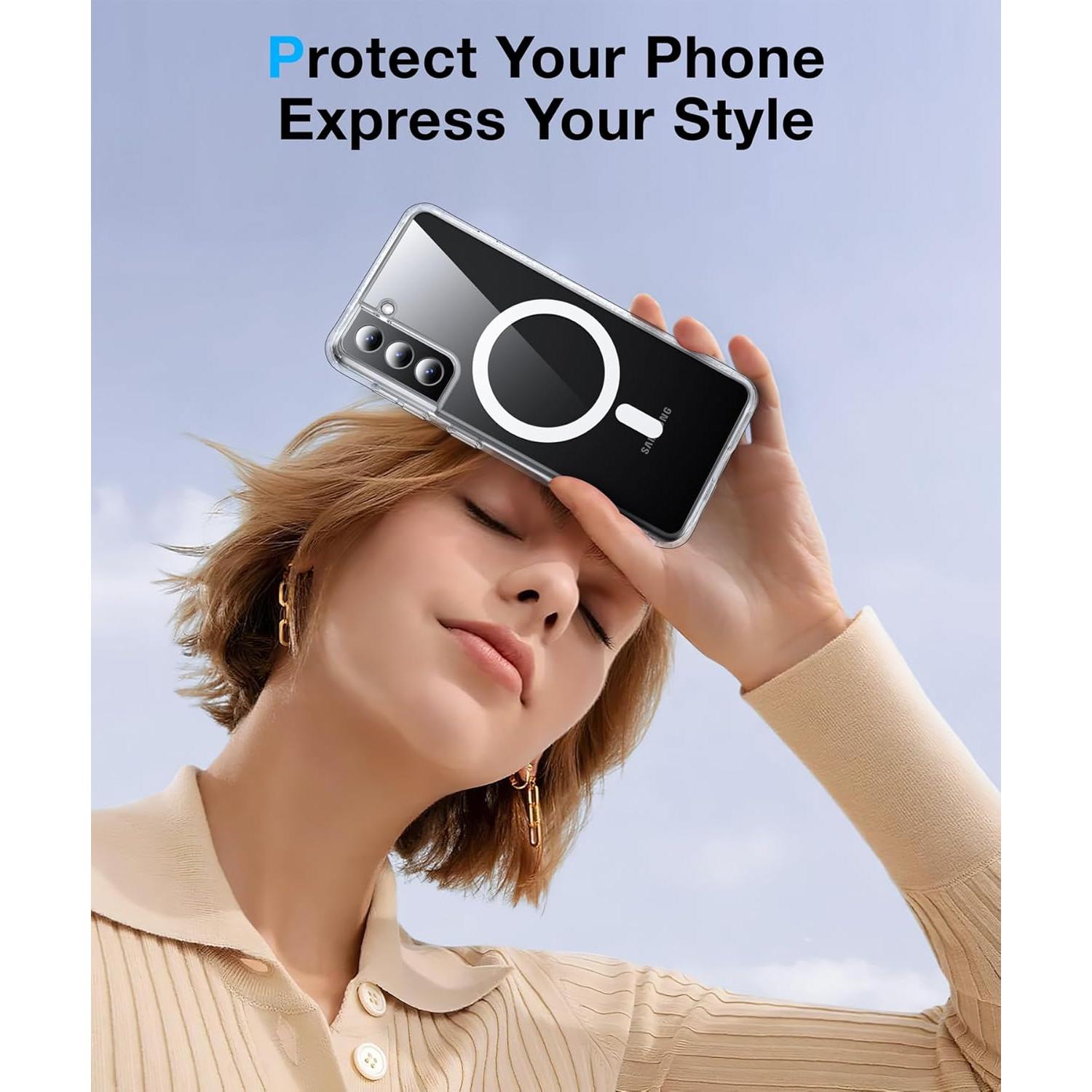 Funda Magnética para Samsung Galaxy S21 FNDMIL Transparente