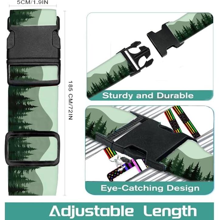 Correa de Equipaje Ajustable Luggitime Montaña Negra 120-200 cm