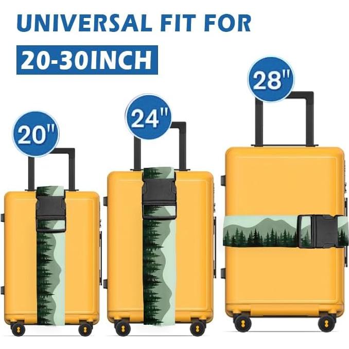 Correa de Equipaje Ajustable Luggitime Montaña Negra 120-200 cm