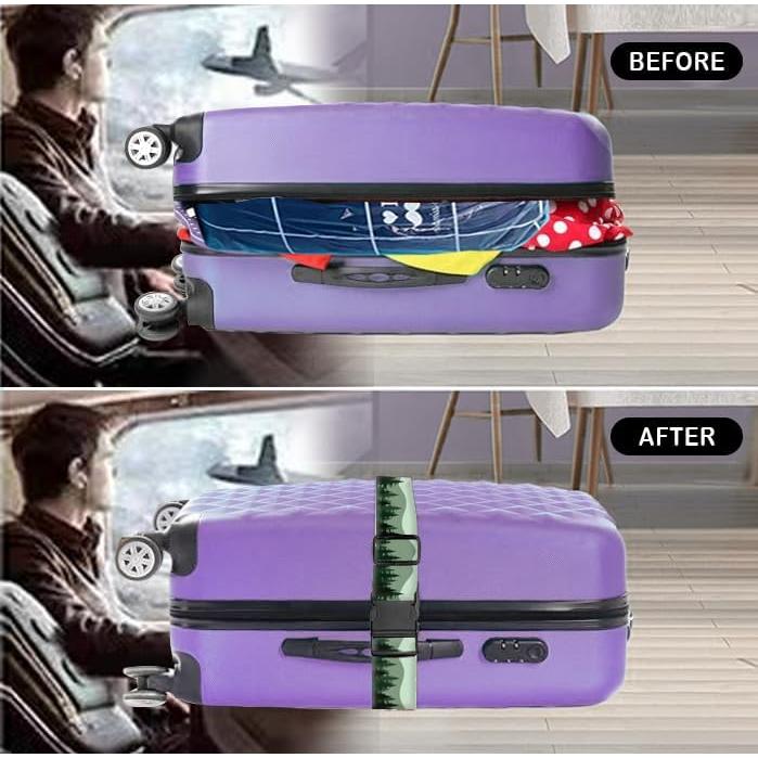 Correa de Equipaje Ajustable Luggitime Montaña Negra 120-200 cm