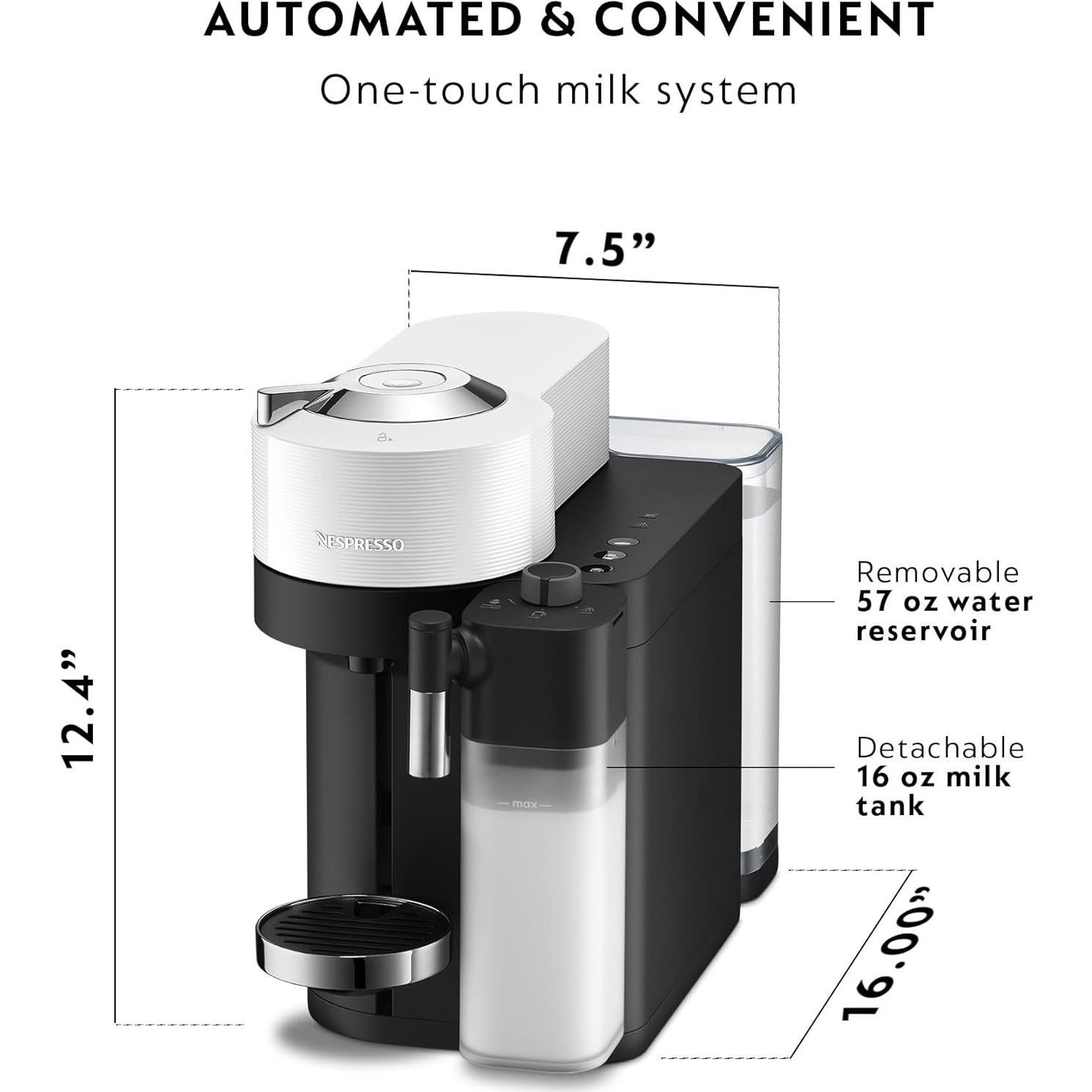 Cafetera Espresso Nespresso Vertuo Lattissima Blanca Automática