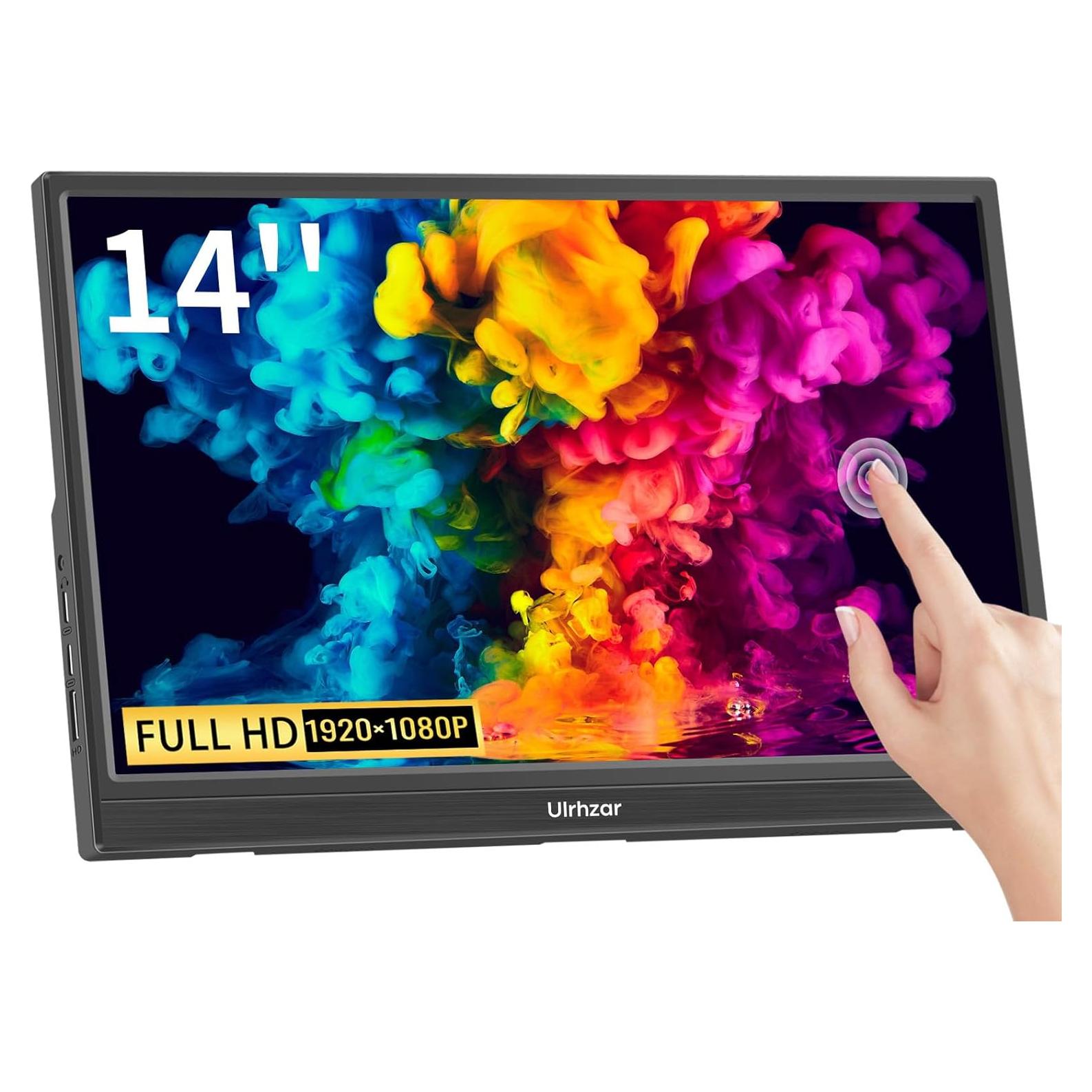 Monitor Táctil 14" Ulrhzar FHD 1920x1080 USB-C HDMI