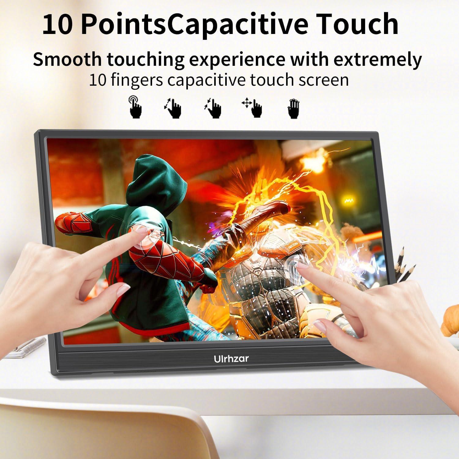 Monitor Táctil 14" Ulrhzar FHD 1920x1080 USB-C HDMI