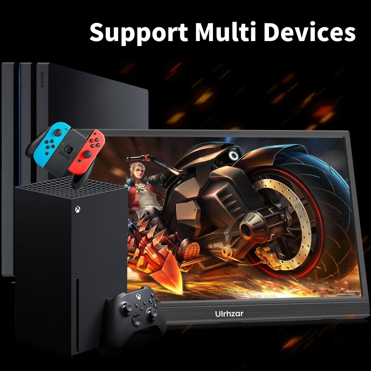 Monitor Táctil 14" Ulrhzar FHD 1920x1080 USB-C HDMI