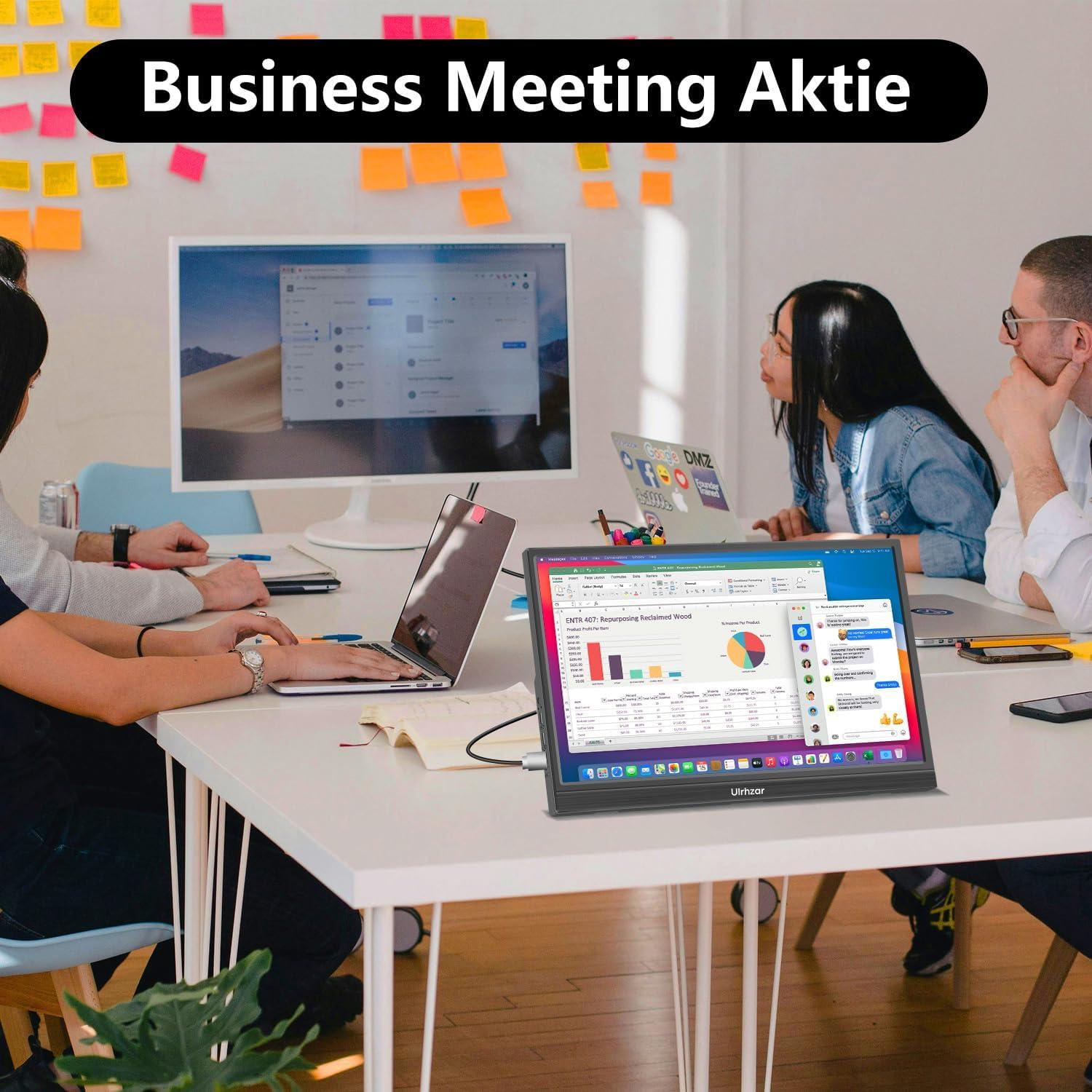 Monitor Táctil 14" Ulrhzar FHD 1920x1080 USB-C HDMI