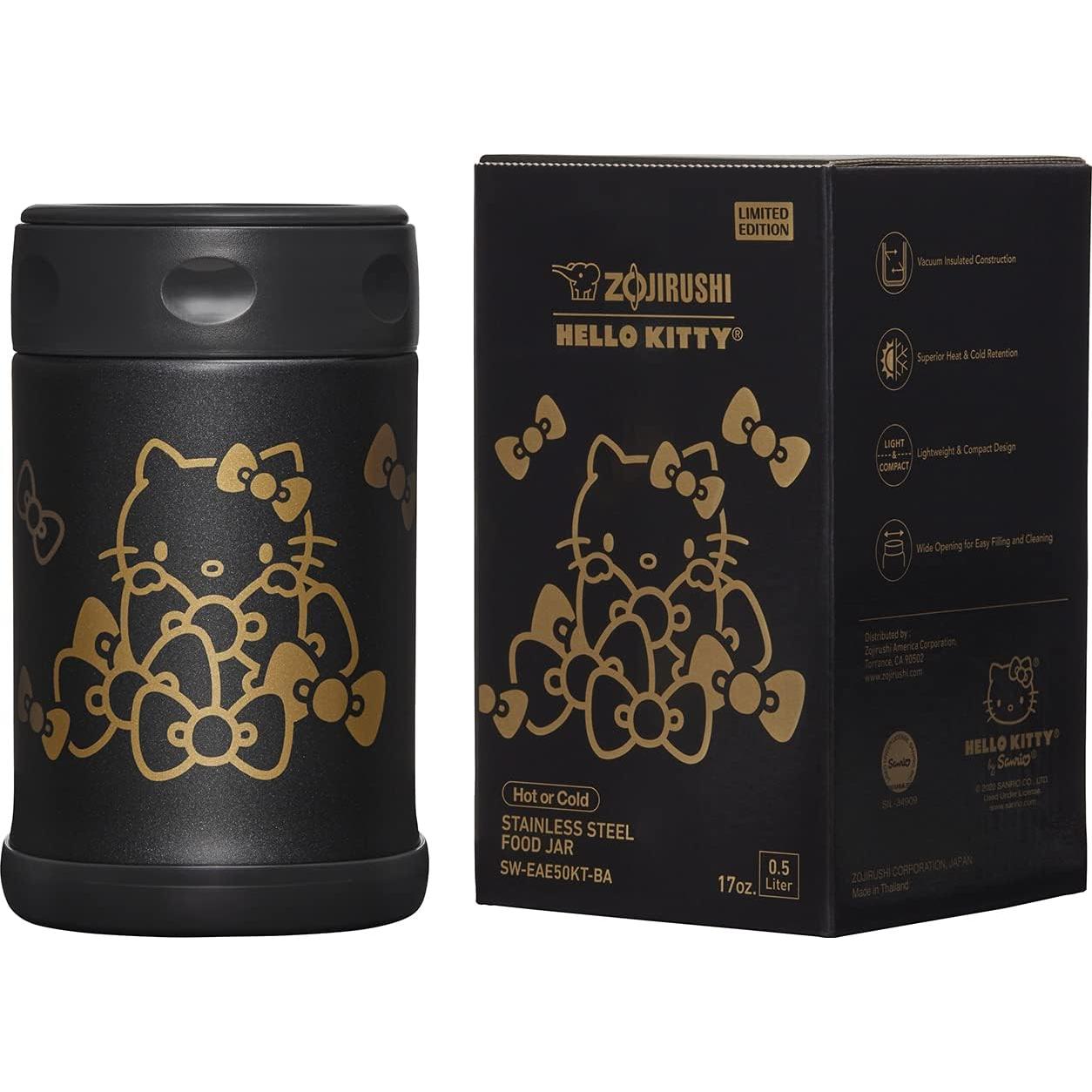 Tarro de Comida Zojirushi 500ml Acero Inoxidable Hello Kitty Negro