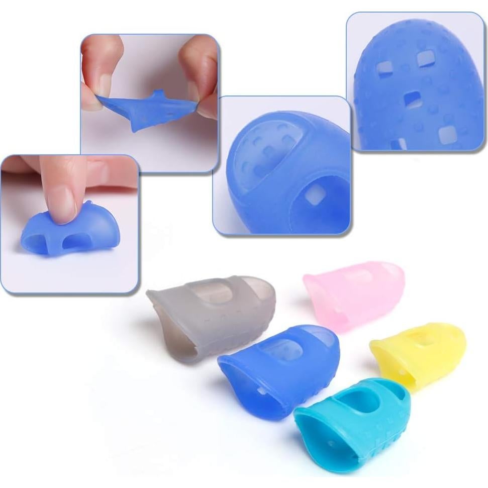 40 Protectores de Dedos de Silicona para Guitarra y Ukulele