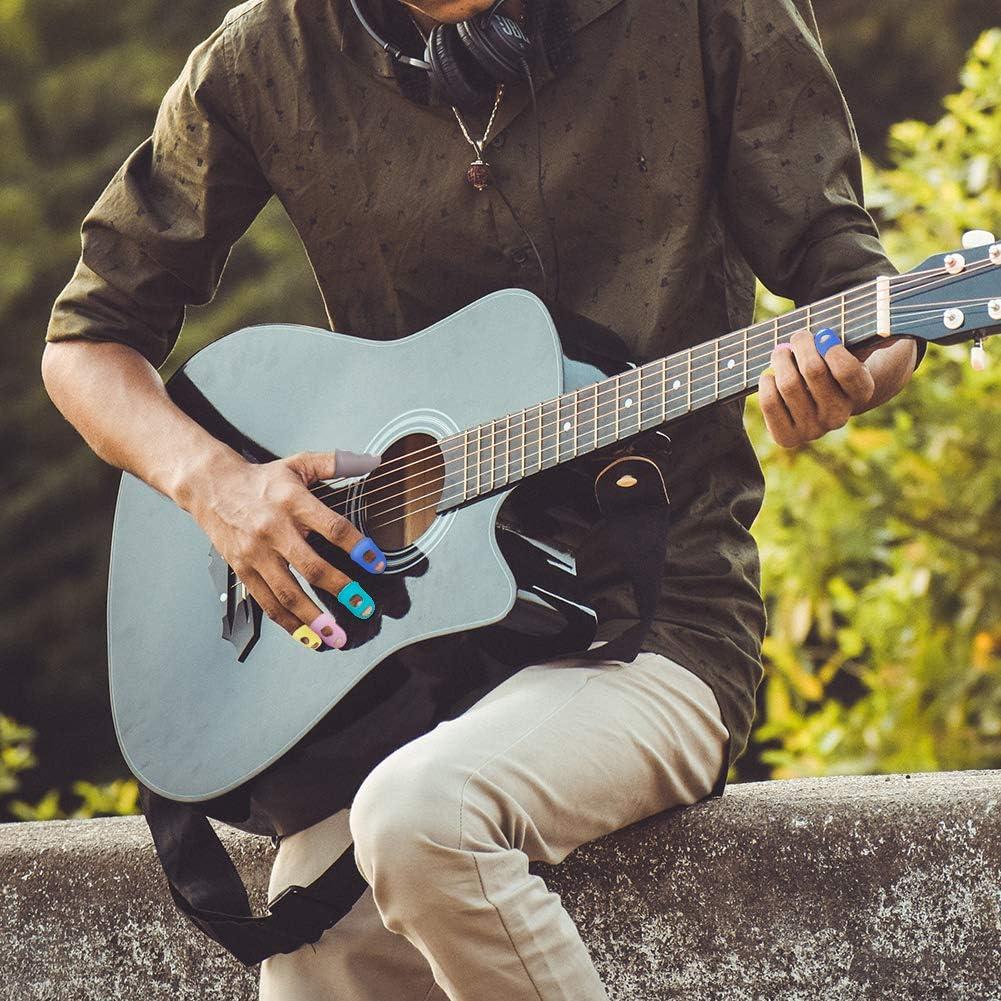 40 Protectores de Dedos de Silicona para Guitarra y Ukulele