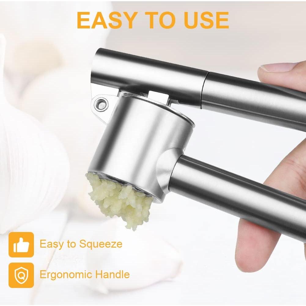 Prensa de Ajo SEUPROPRA Acero Inoxidable con Cepillo y Pelador