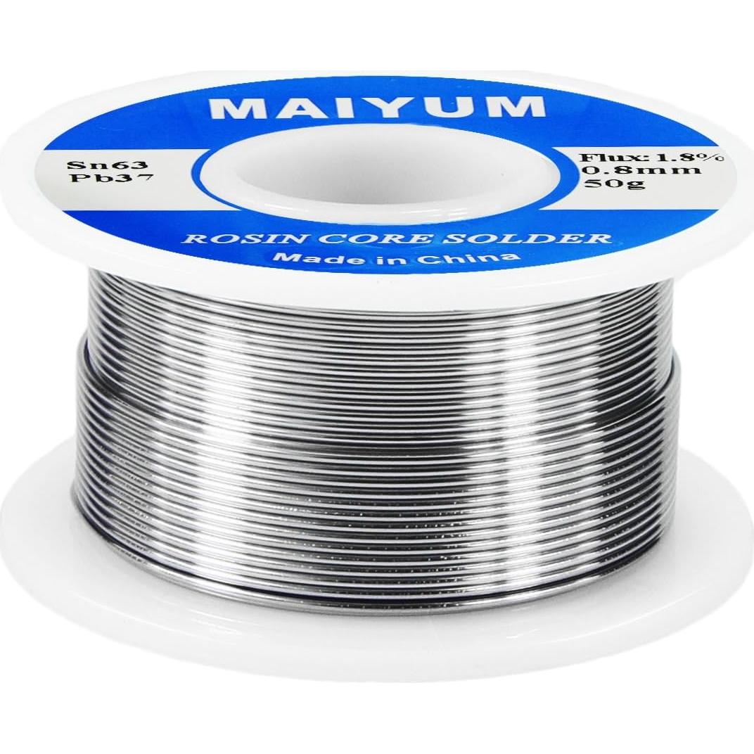 Alambre de Soldadura Estaño 63 Plomo 0.8mm 50g Resina