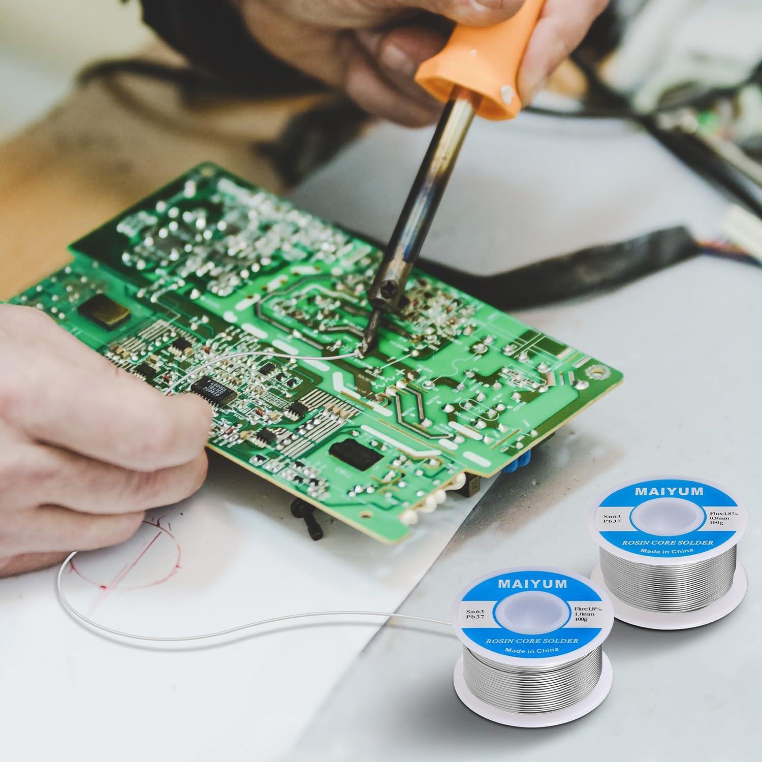 Alambre de Soldadura Estaño 63 Plomo 0.8mm 50g Resina