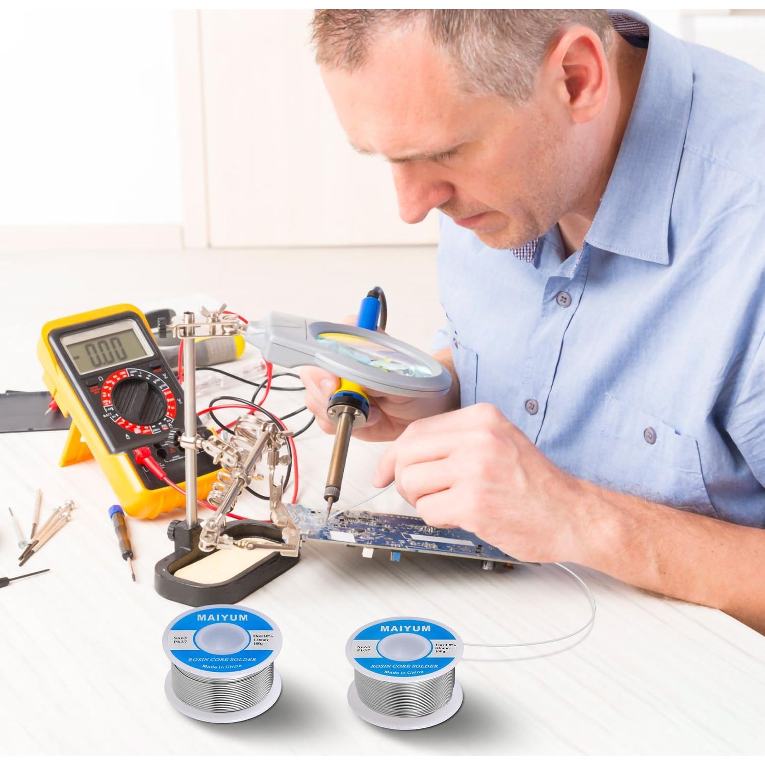 Alambre de Soldadura Estaño 63 Plomo 0.8mm 50g Resina