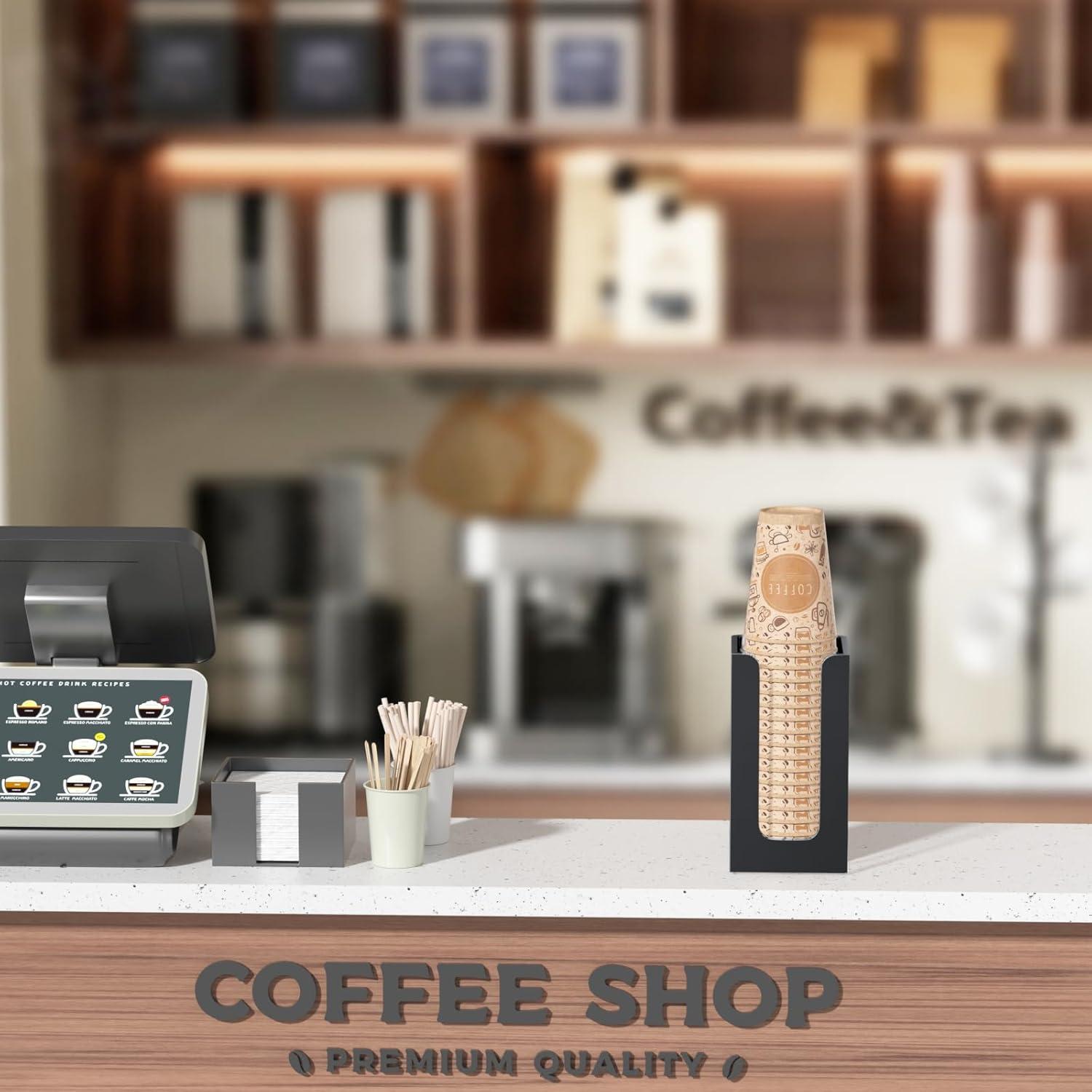 Organizador de Tazas Desechables WINFFOR Acrílico Negro 1 Comp.