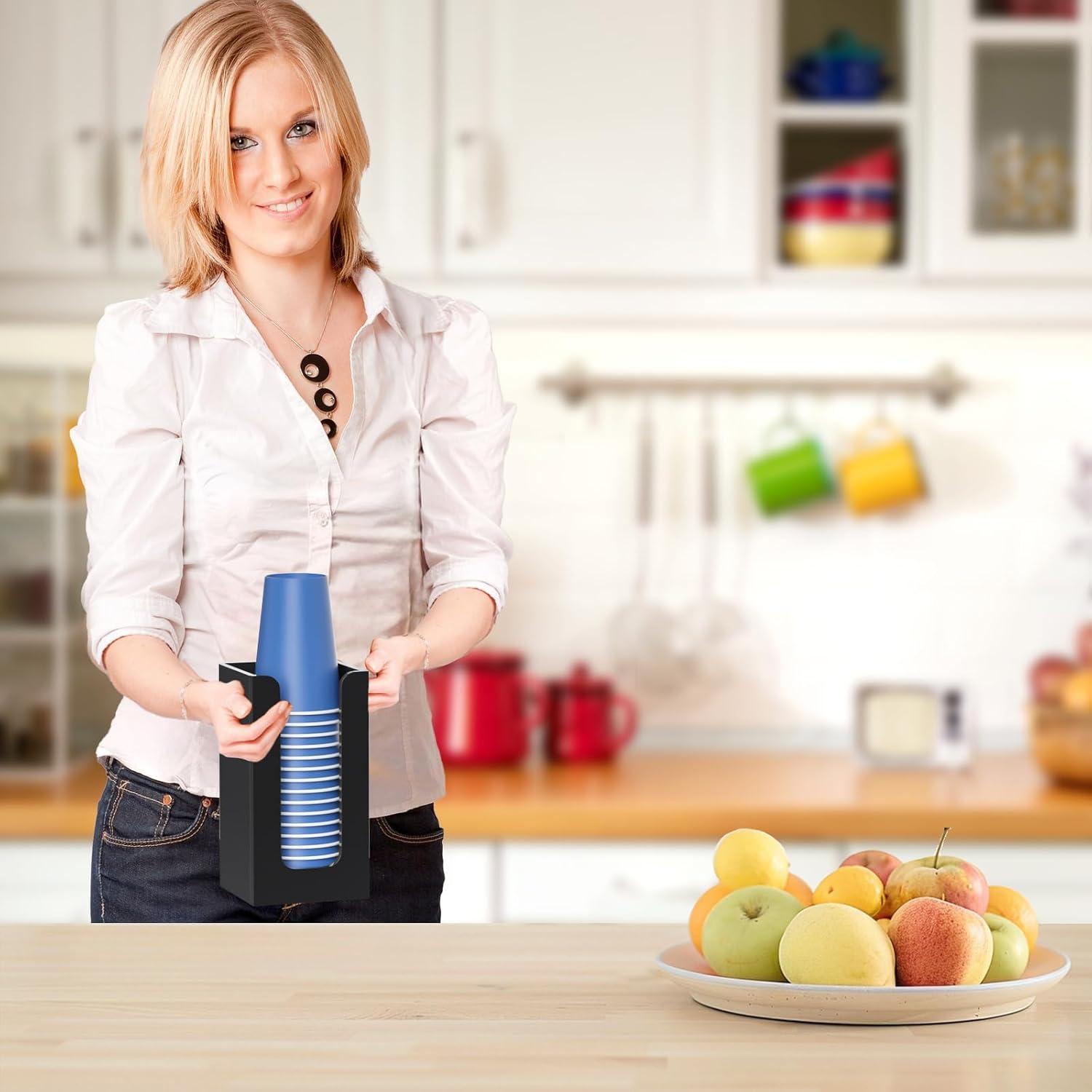 Organizador de Tazas Desechables WINFFOR Acrílico Negro 1 Comp.