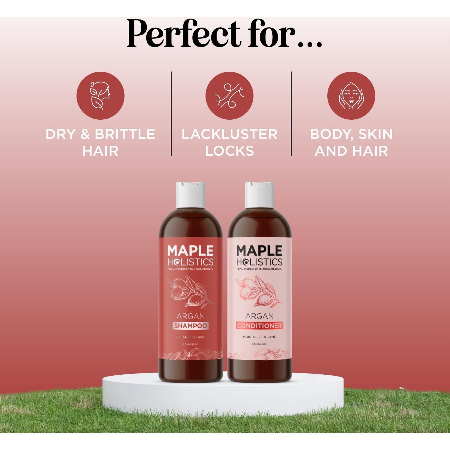 Champú y Acondicionador Argán Maple Holistics 236ml x2