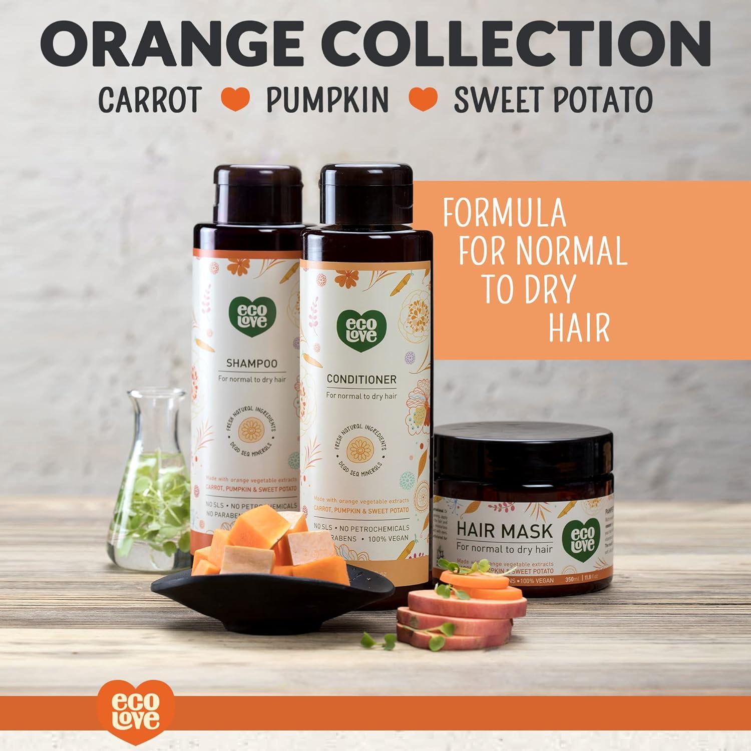 Mascarilla para Cabello EcoLove 335 g - Hidratante Zanahoria Calabaza