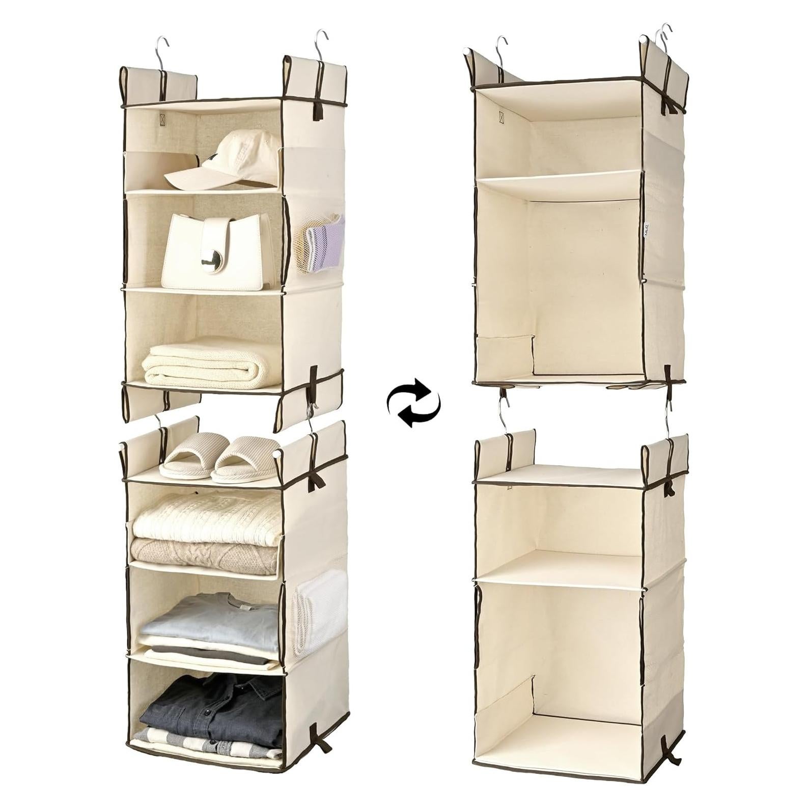 Organizador de Closet Colgante ULG 2 Paquetes Beige 30.5x30.5x139.7cm
