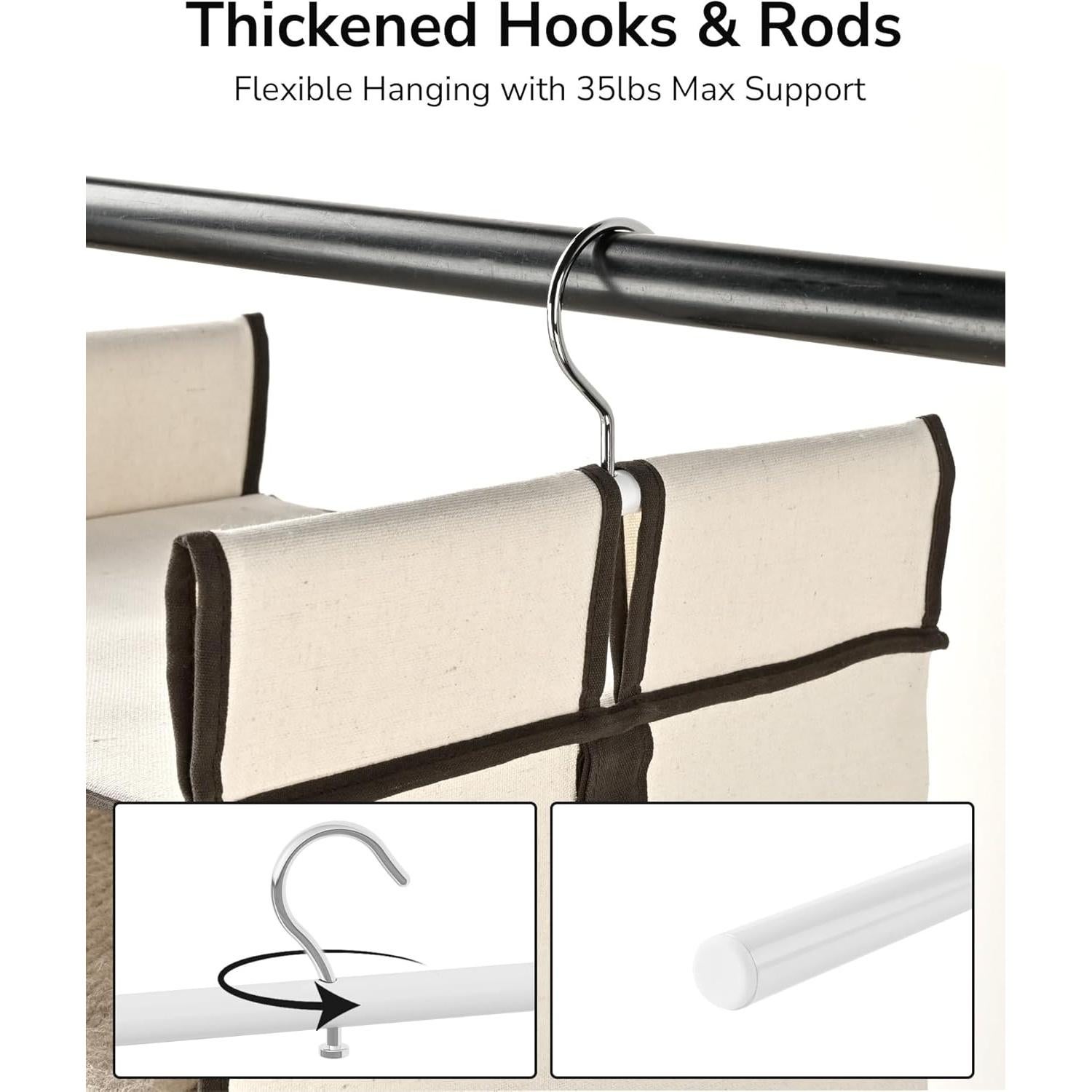 Organizador de Closet Colgante ULG 2 Paquetes Beige 30.5x30.5x139.7cm