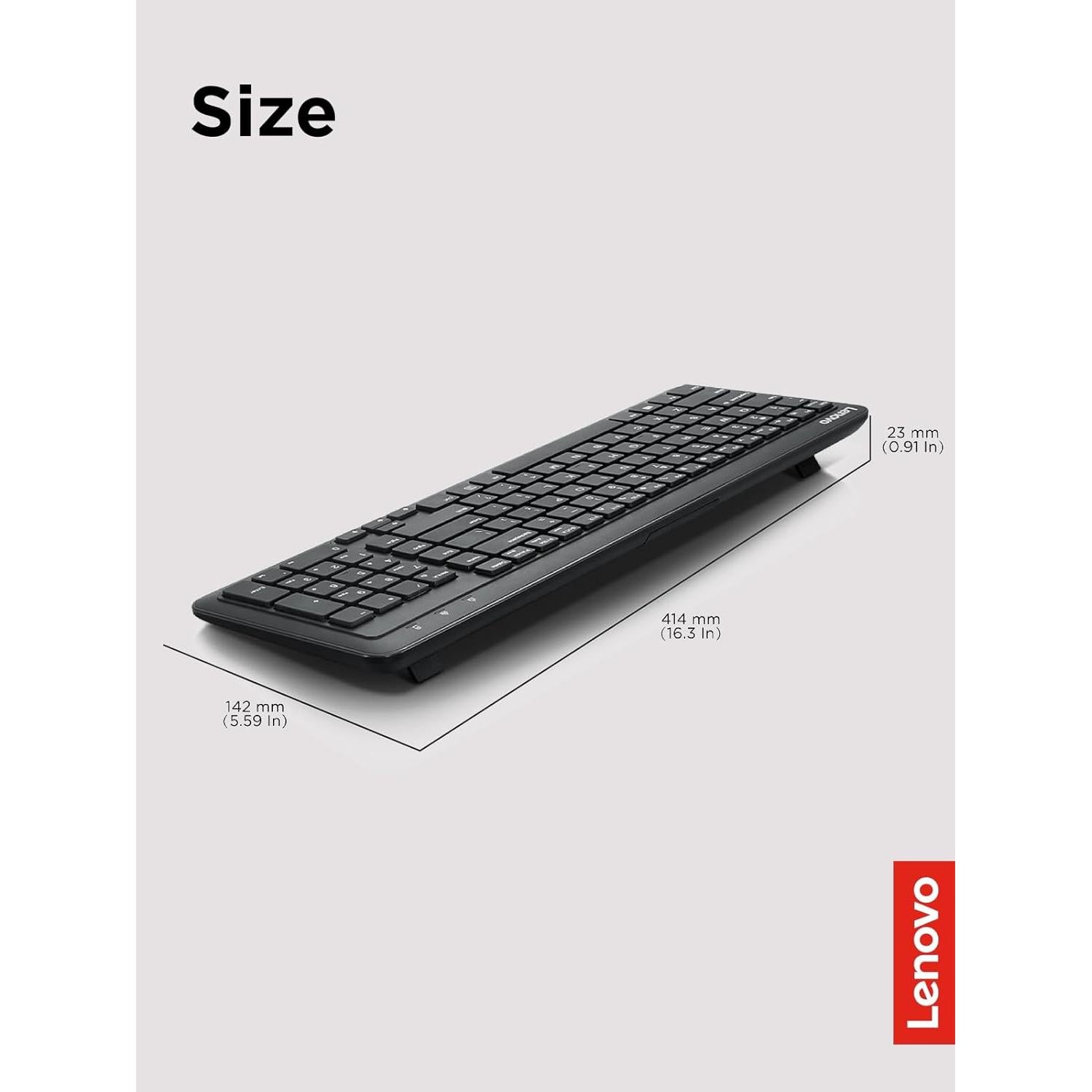 Teclado Inalámbrico Lenovo 300 Compacto con Teclado Numérico