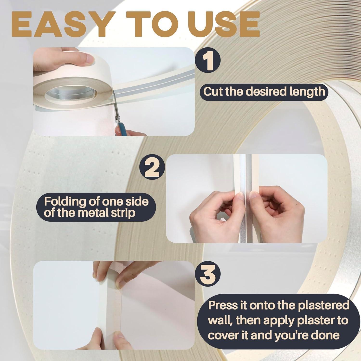 Cinta de Esquina de Drywall Terixe 100 Pies Reforzada 2.54 cm