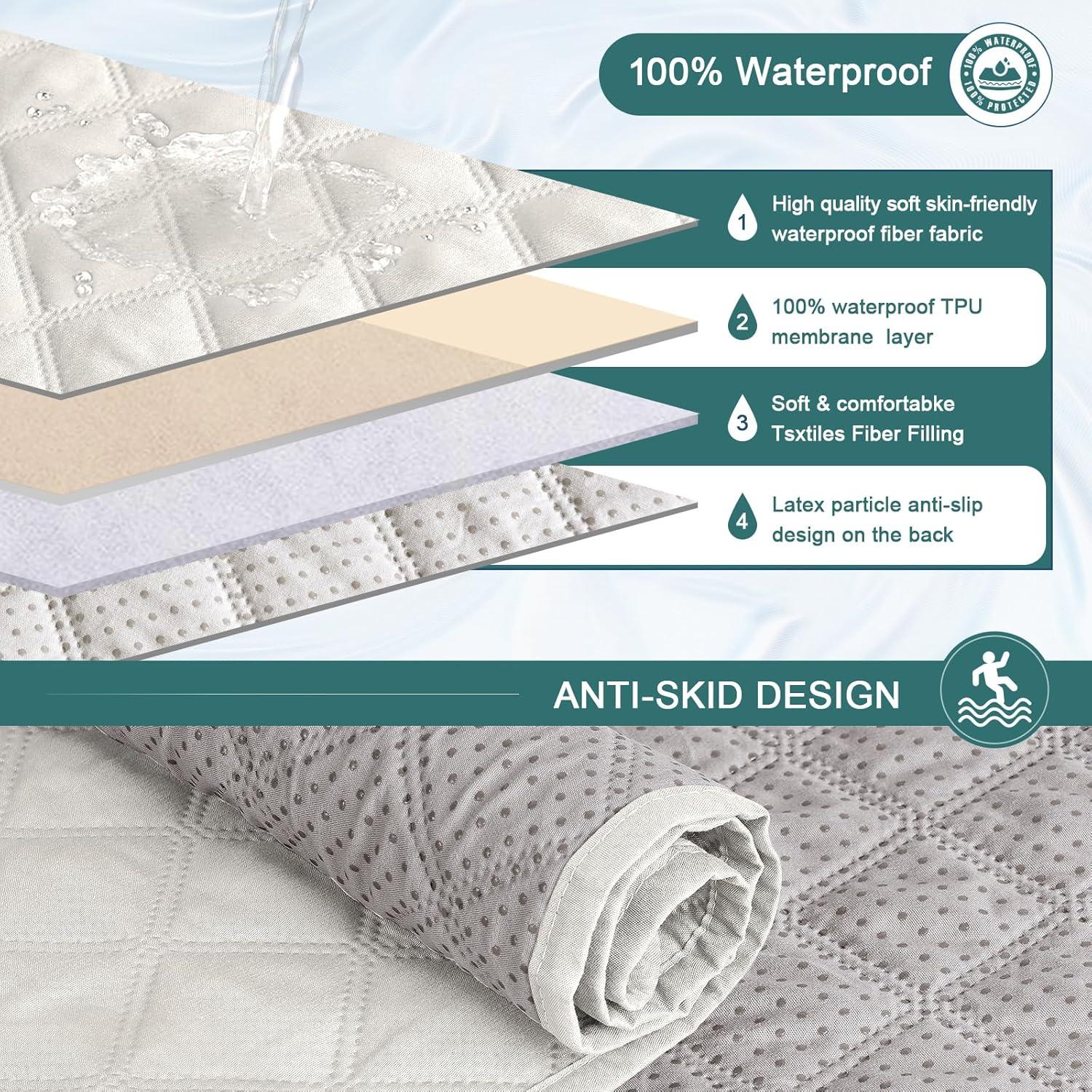 Funda Sillón Reclinable Ruaozz 100% Impermeable Beige 58.4 cm