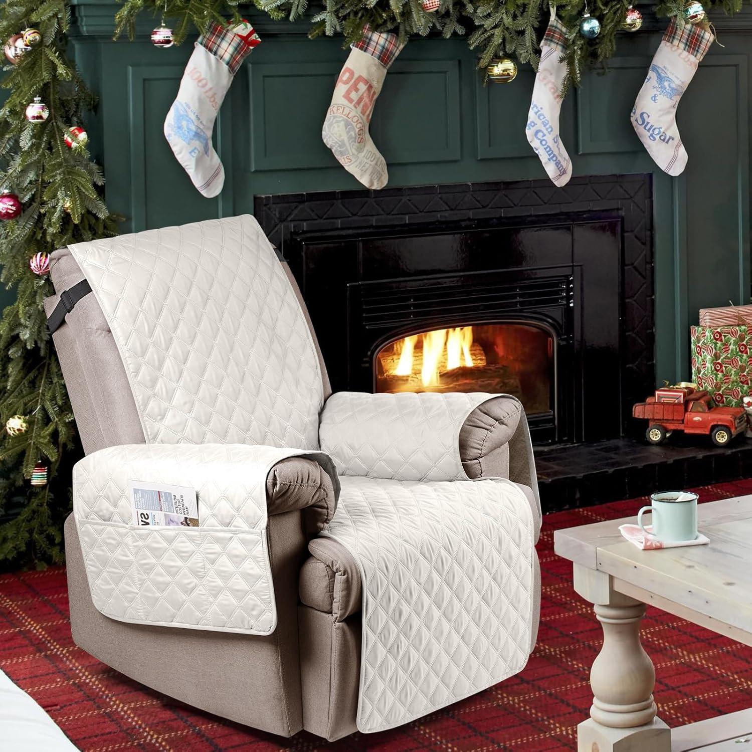 Funda Sillón Reclinable Ruaozz 100% Impermeable Beige 58.4 cm