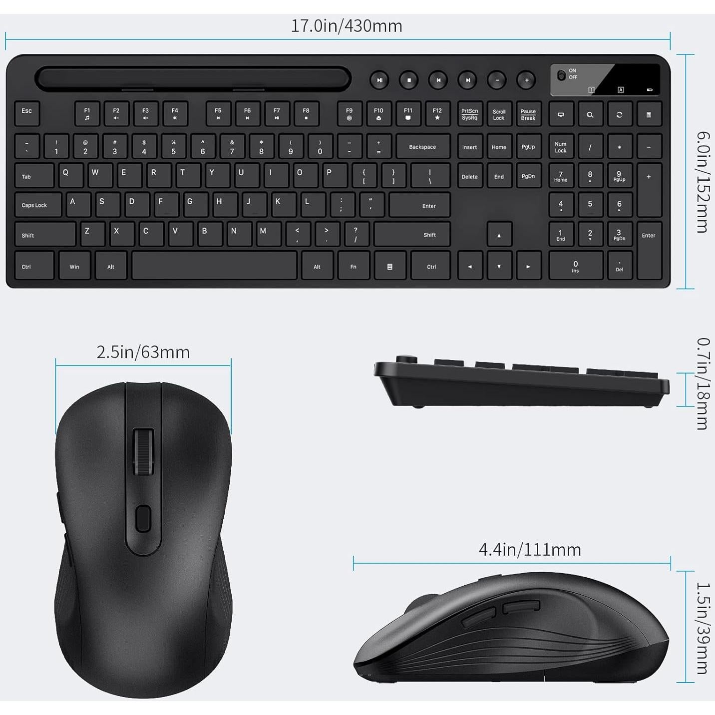 Combo Teclado y Ratón Inalámbrico MARVO Ergonómico 2.4G