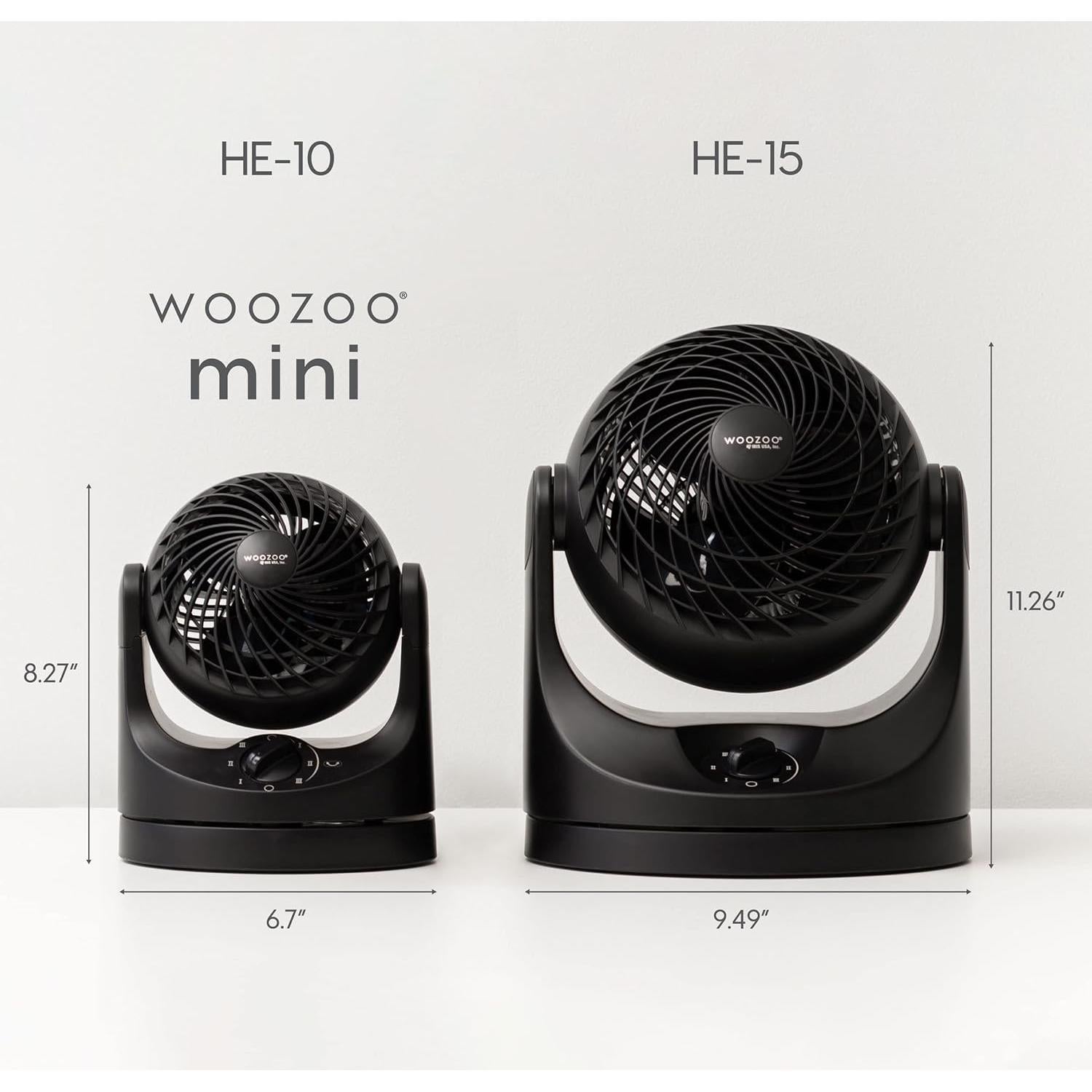 Ventilador de Escritorio IRIS USA WOOZOO 3 Velocidades Oscilante