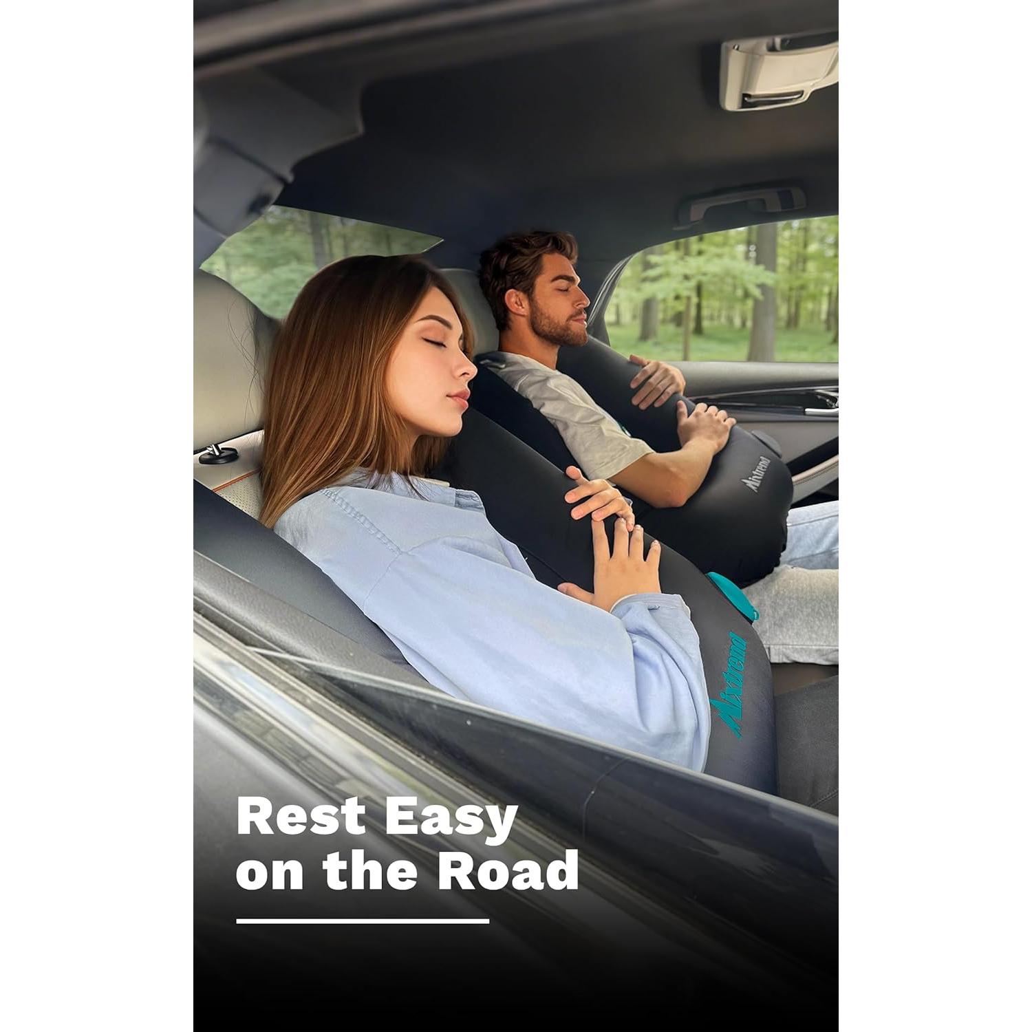 Almohada Inflable de Viaje Mixtrend para Niños y Adultos - Soporte Cuello Verde