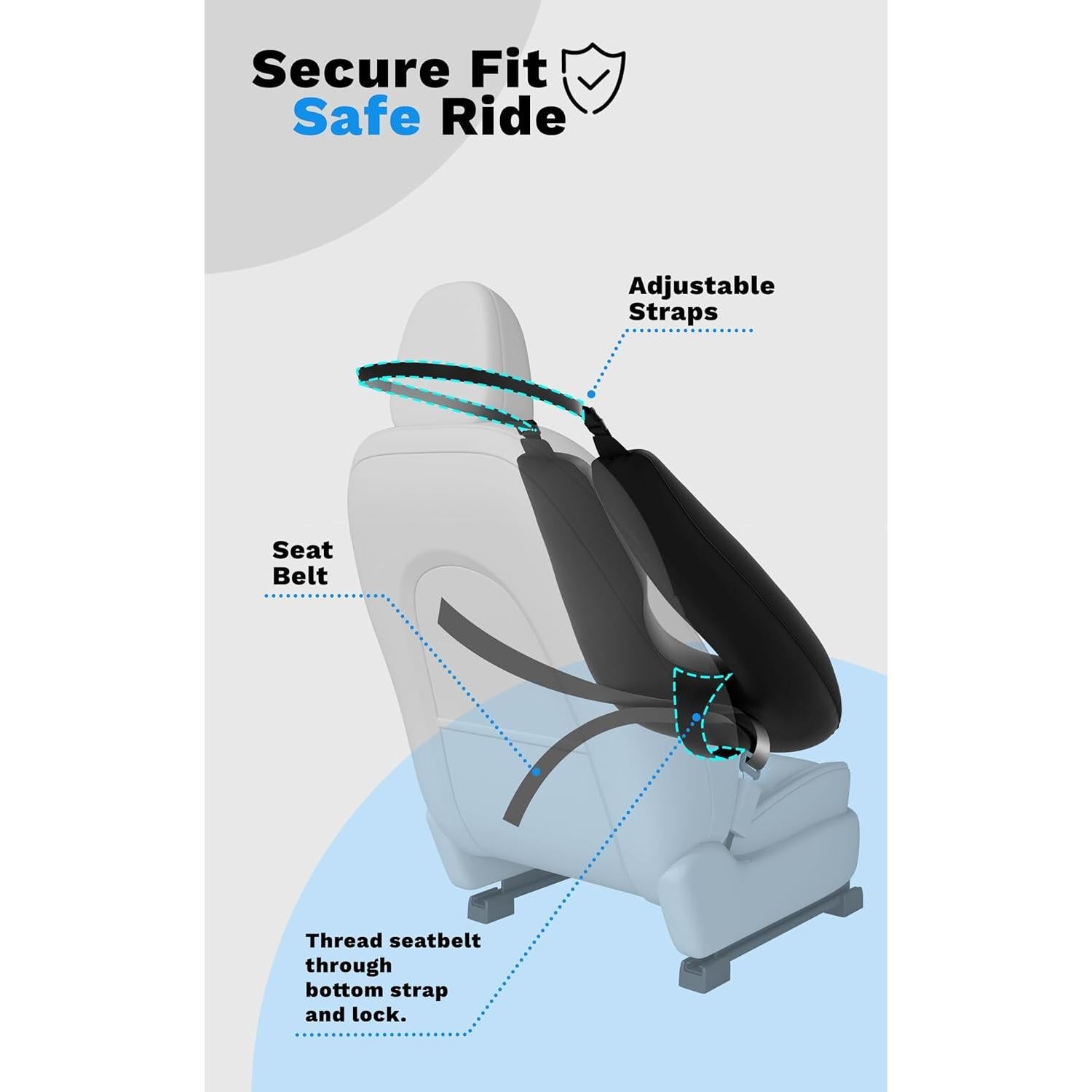 Almohada Inflable de Viaje Mixtrend para Niños y Adultos - Soporte Cuello Verde