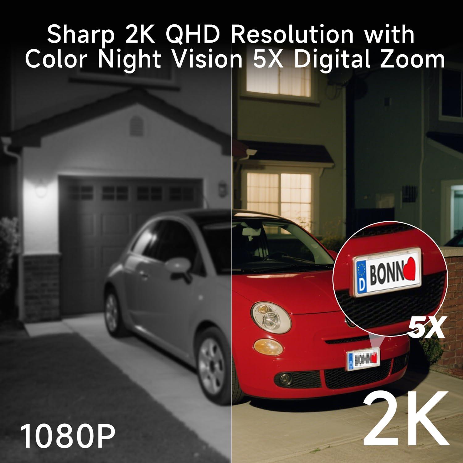 Cámaras de Seguridad Inalámbricas RICHCHO 4pcs 2K WiFi IP65