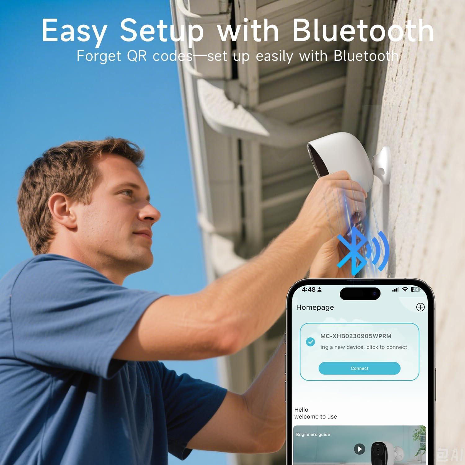 Cámaras de Seguridad Inalámbricas RICHCHO 4pcs 2K WiFi IP65