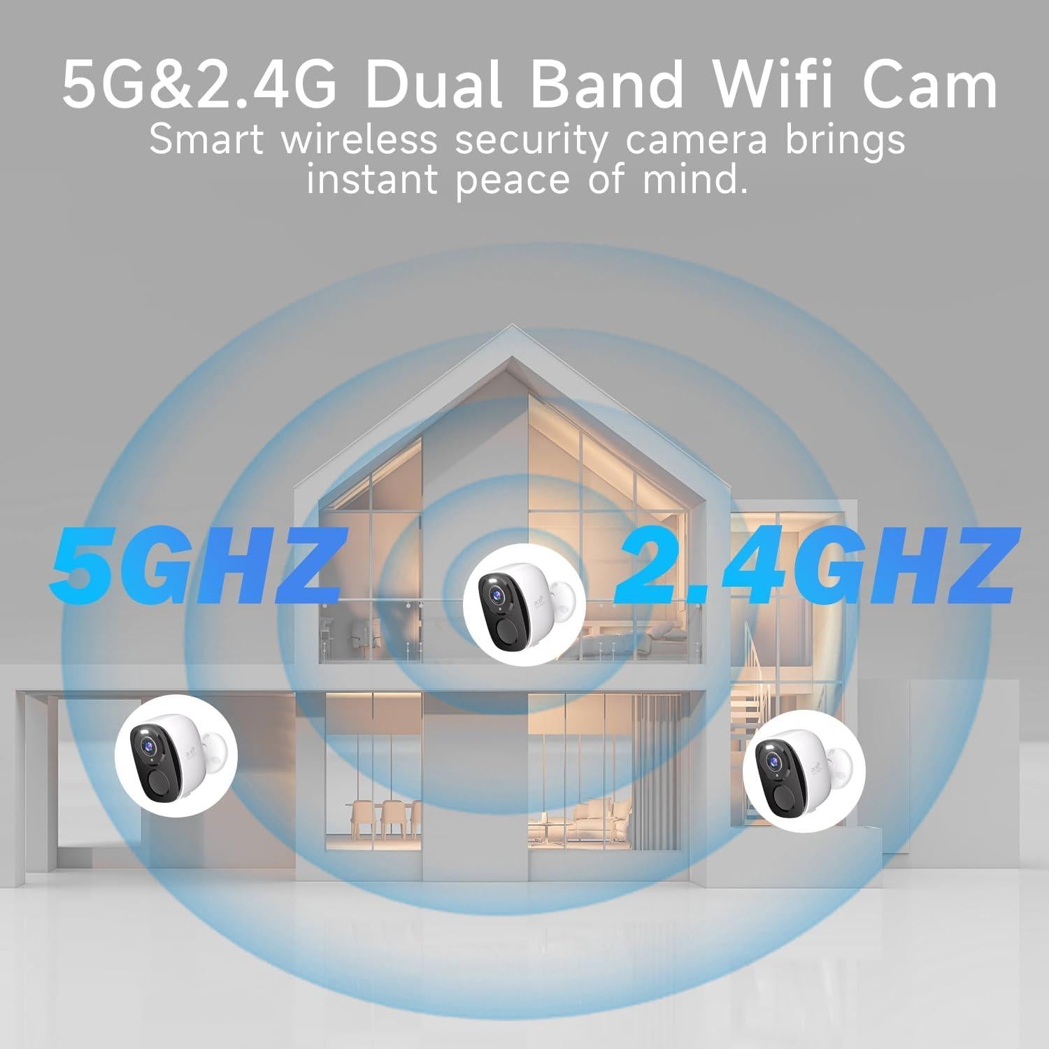 Cámaras de Seguridad Inalámbricas RICHCHO 4pcs 2K WiFi IP65