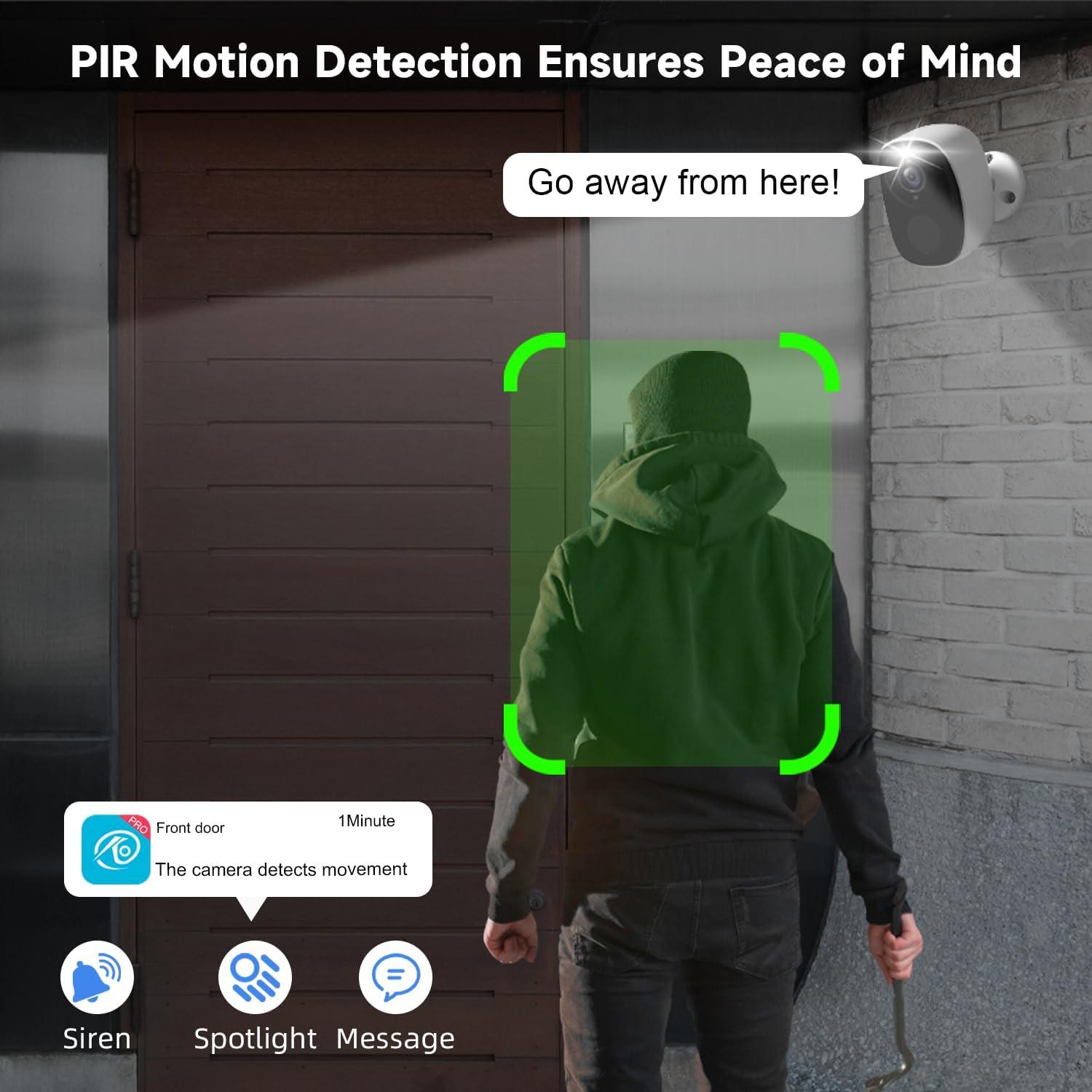 Cámaras de Seguridad Inalámbricas RICHCHO 4pcs 2K WiFi IP65