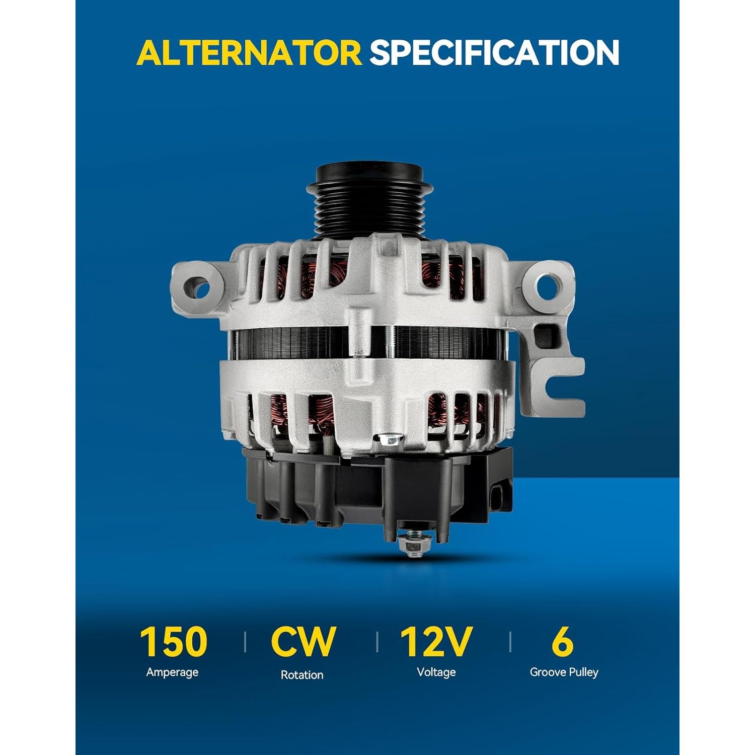 Alternador PHILTOP 150Amp 12V Compatible Chevy Colorado 2015-2016