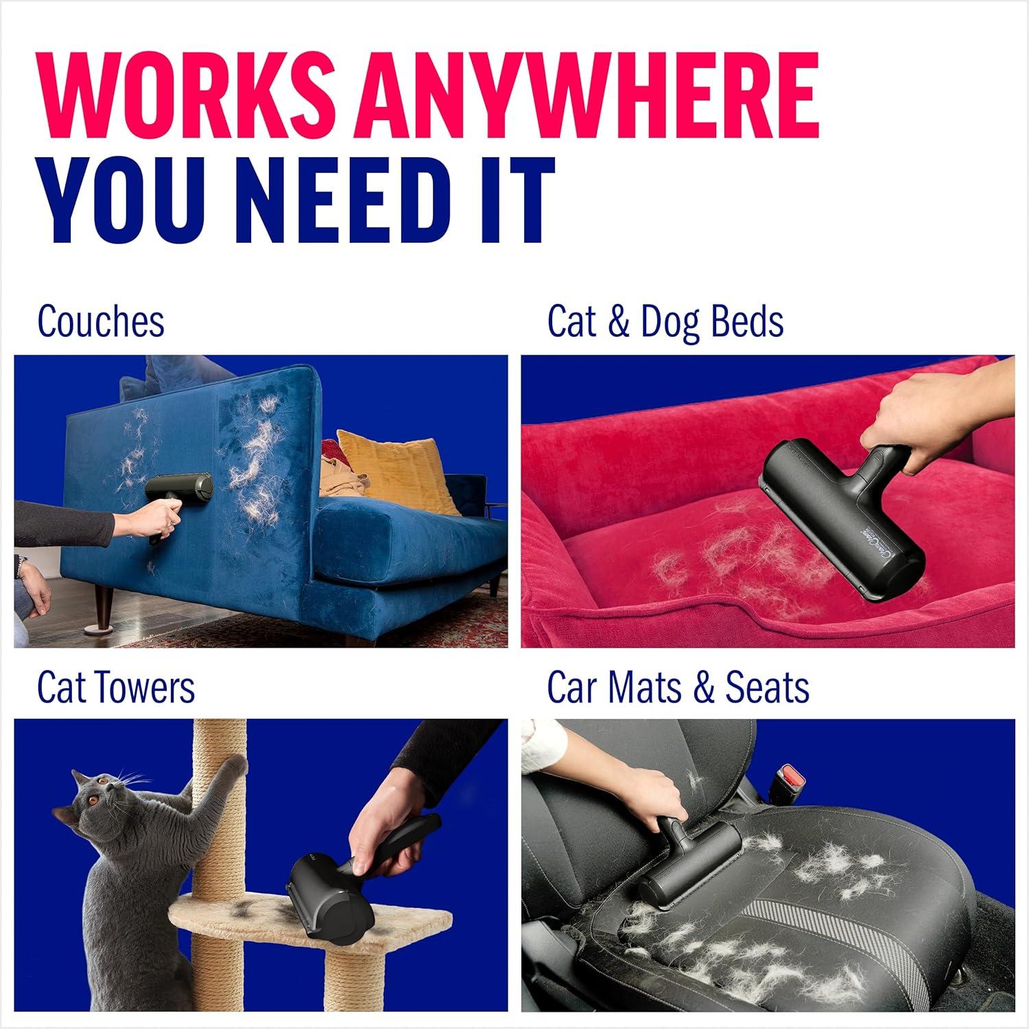 Rodillo Quitapelos ChomChom Negro para Mascotas Multi-Superficie