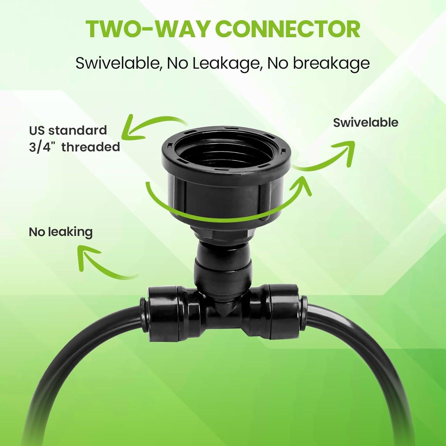 Sistema de Riego por Goteo MIXC 15.24 m con Conector Rápido