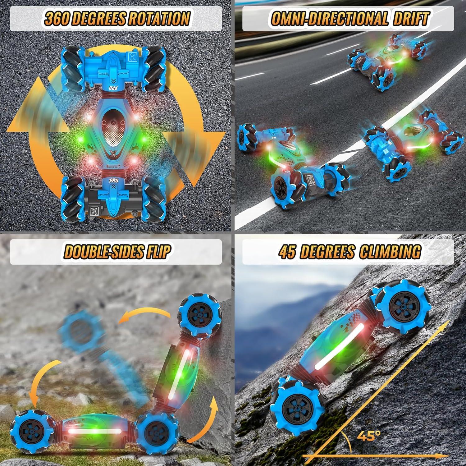 Coche RC Acrobacias Pristar 4WD Detección de Gestos Azul