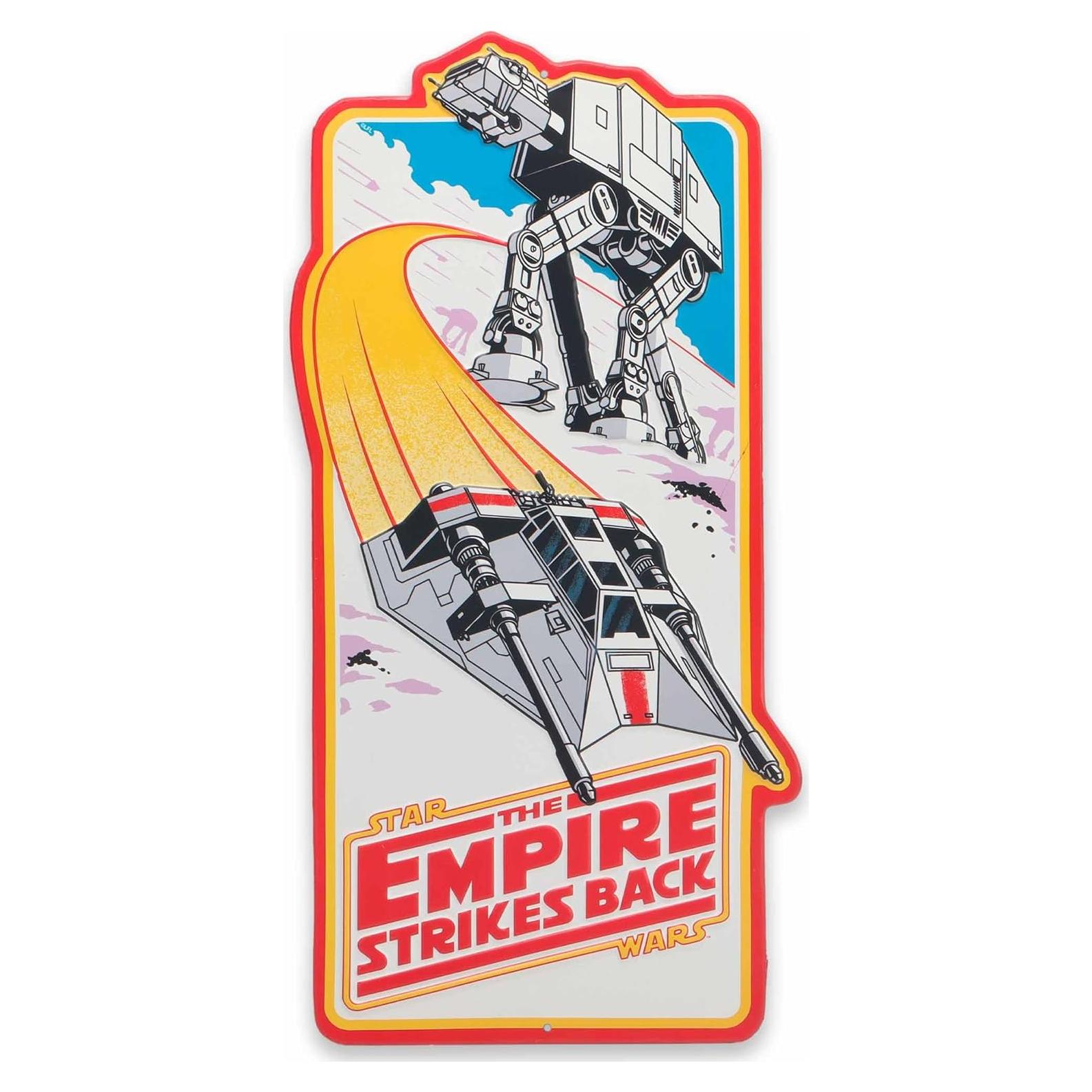 Cartel Metal Star Wars El Imperio Contraataca 24x48 cm