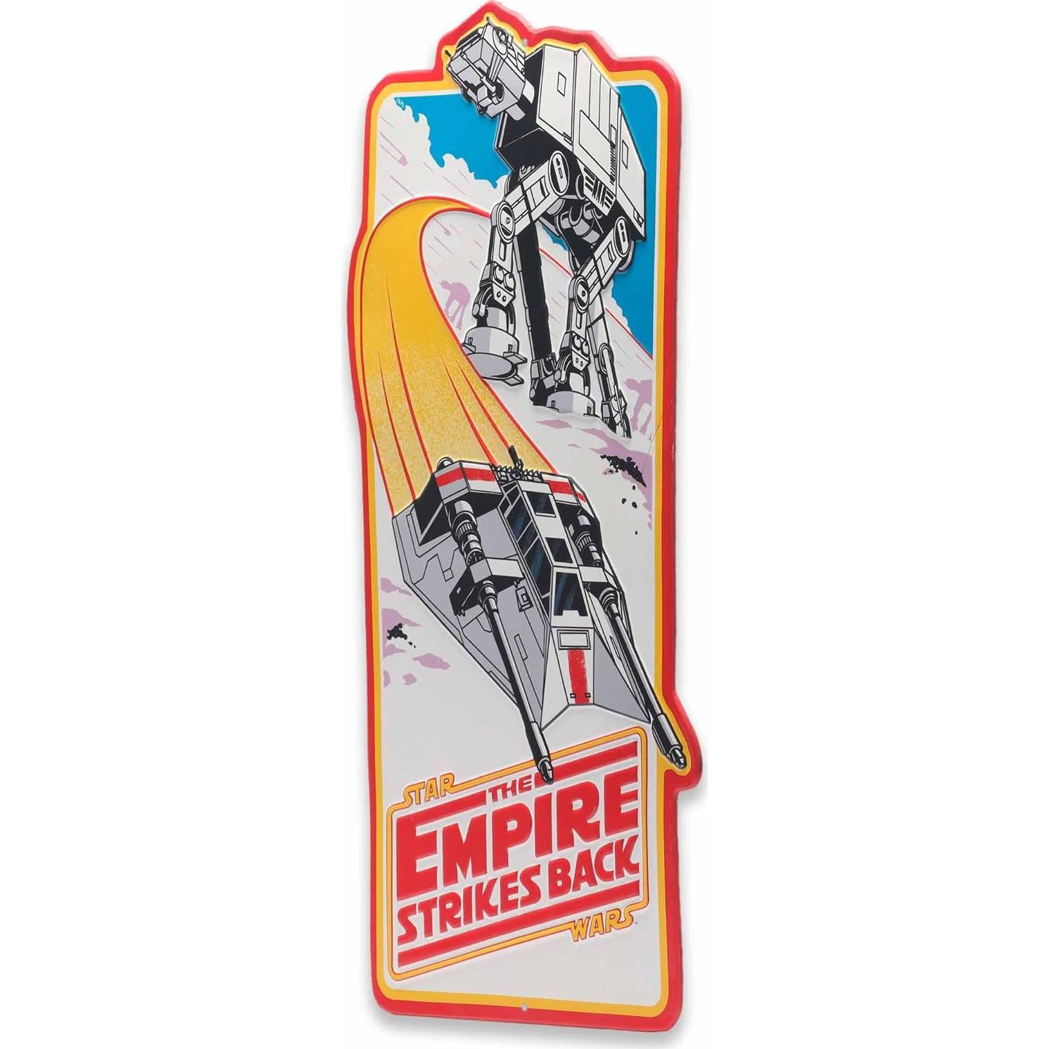 Cartel Metal Star Wars El Imperio Contraataca 24x48 cm