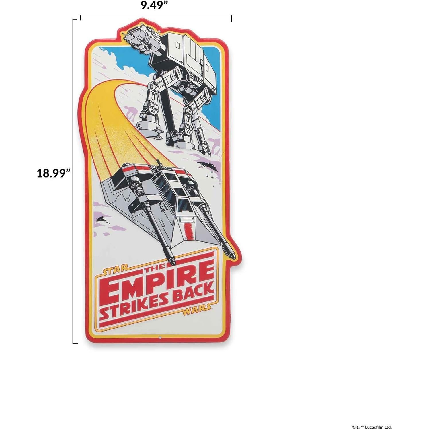 Cartel Metal Star Wars El Imperio Contraataca 24x48 cm