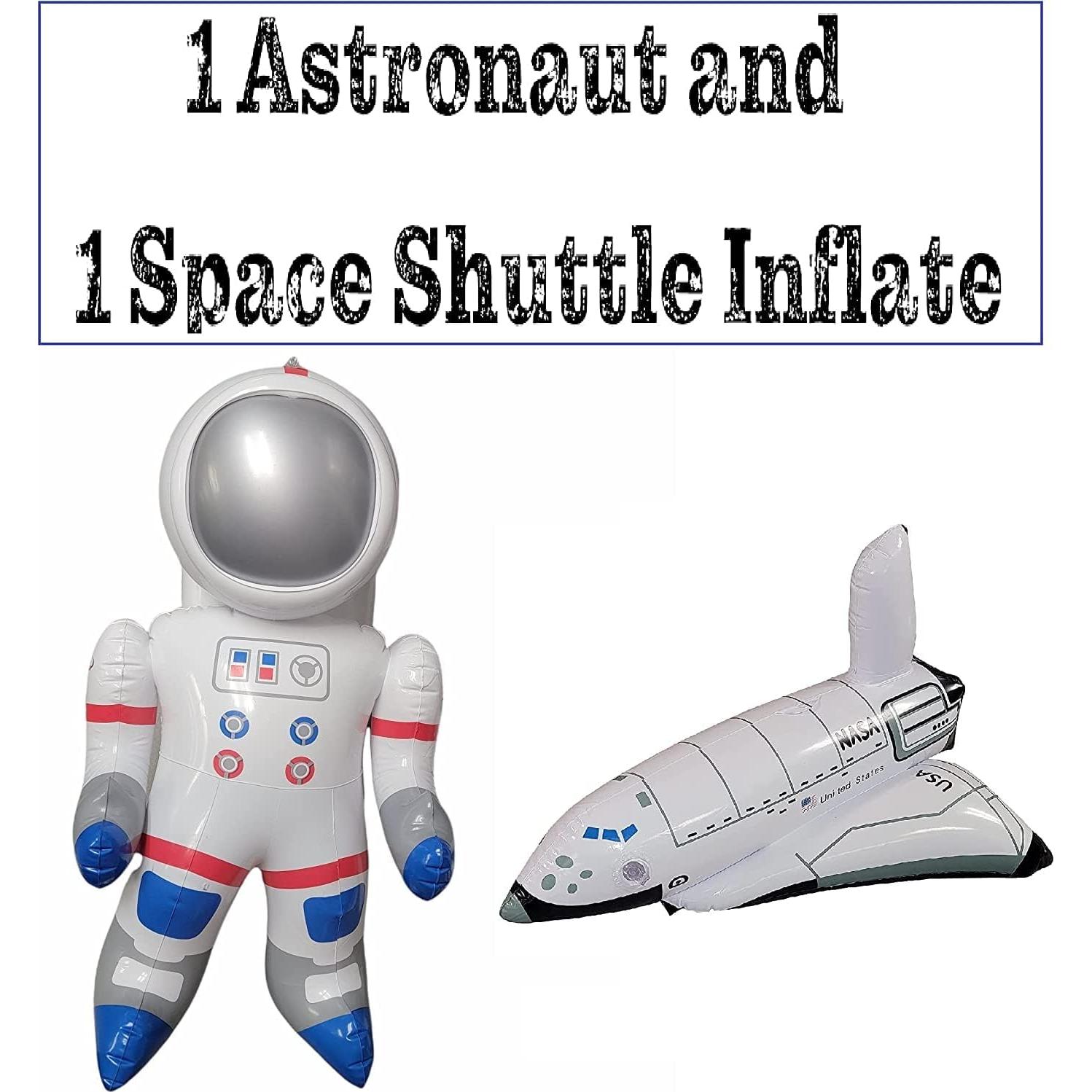 Figuras Inflables Espaciales Zugar Land - 1 Astronauta + 1 Transbordador