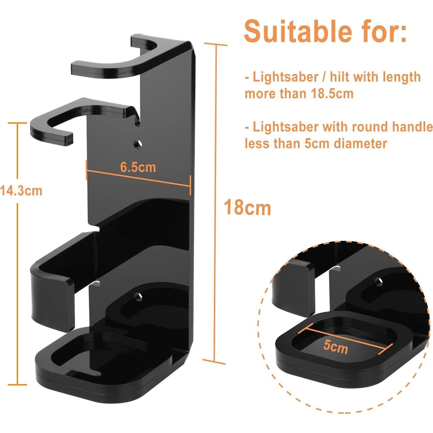 Soporte de Exhibición de Sable de Luz Cosmos - Acrílico Negro