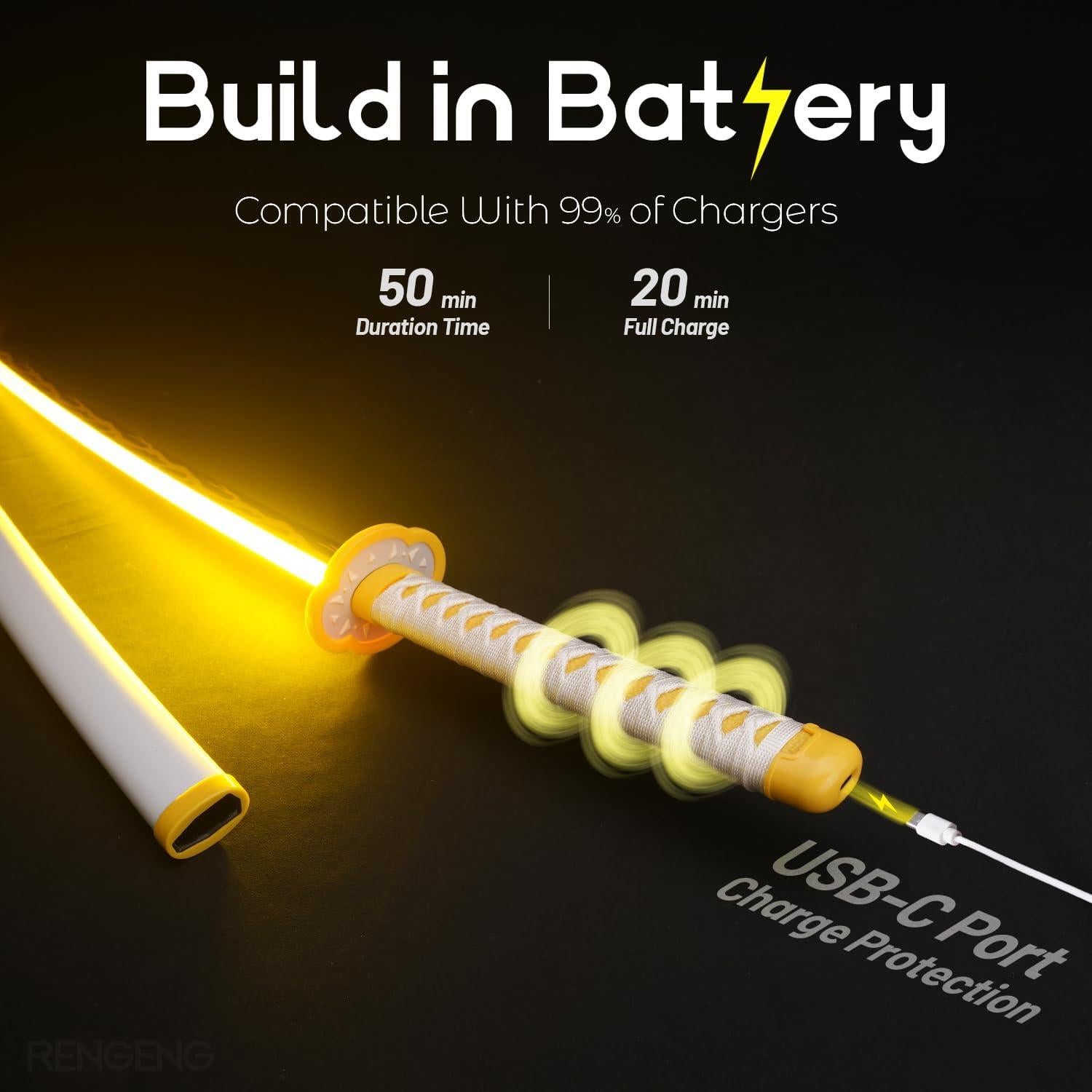 Espada Iluminada RENGENG DLU-073 101.6 cm Recargable Anime