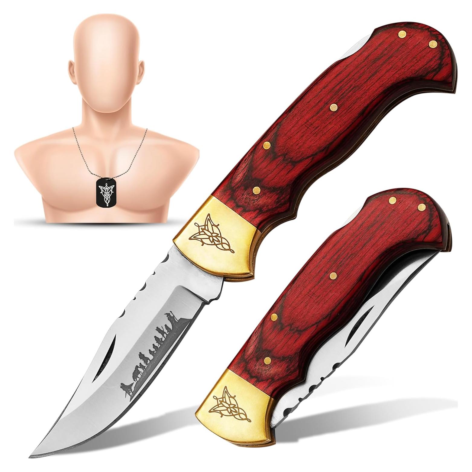 Cuchillo de bolsillo Huntex Smith Hundex 8.25 cm con madera Pakka