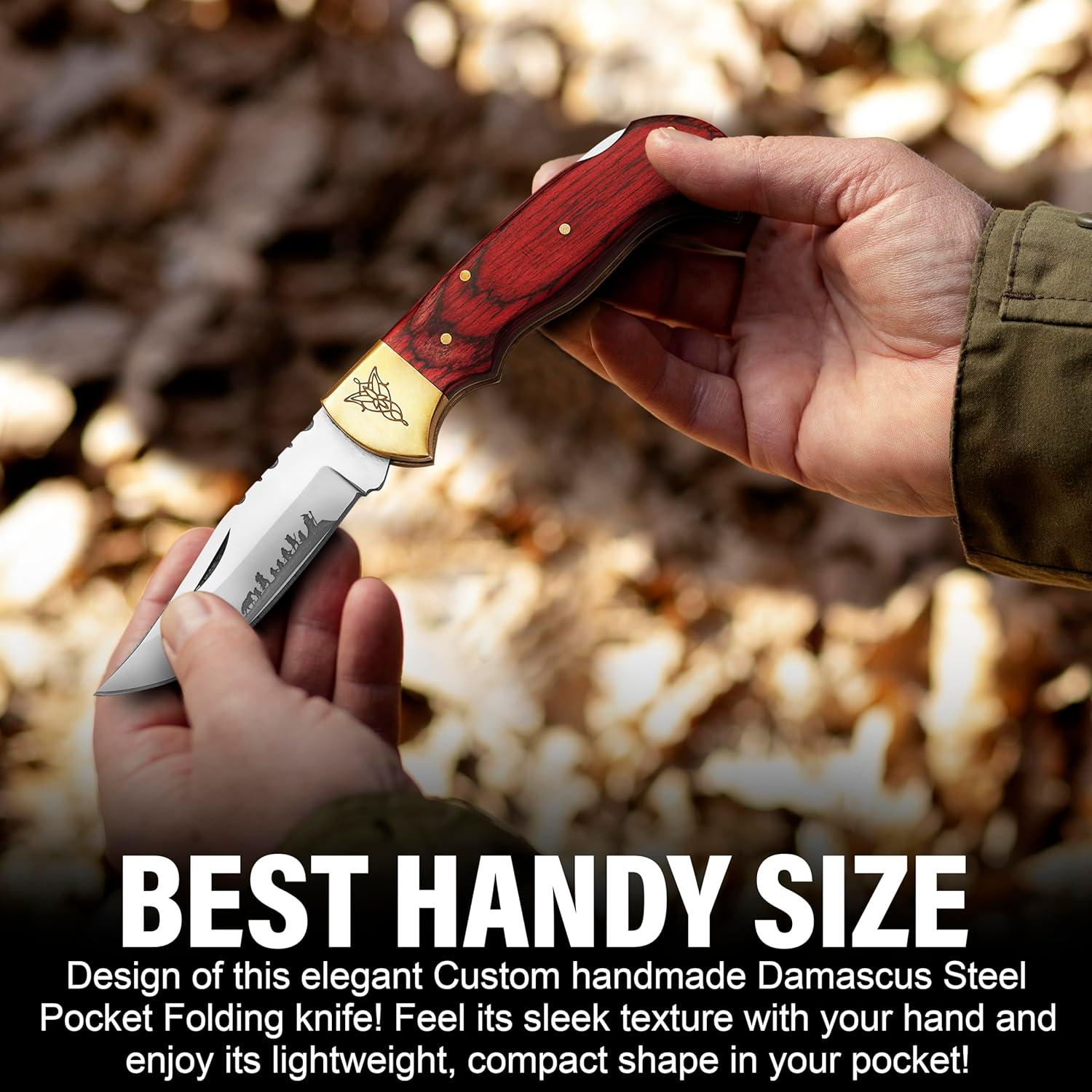 Cuchillo de bolsillo Huntex Smith Hundex 8.25 cm con madera Pakka