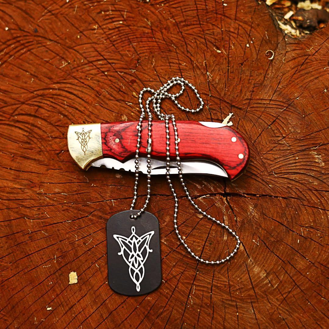 Cuchillo de bolsillo Huntex Smith Hundex 8.25 cm con madera Pakka