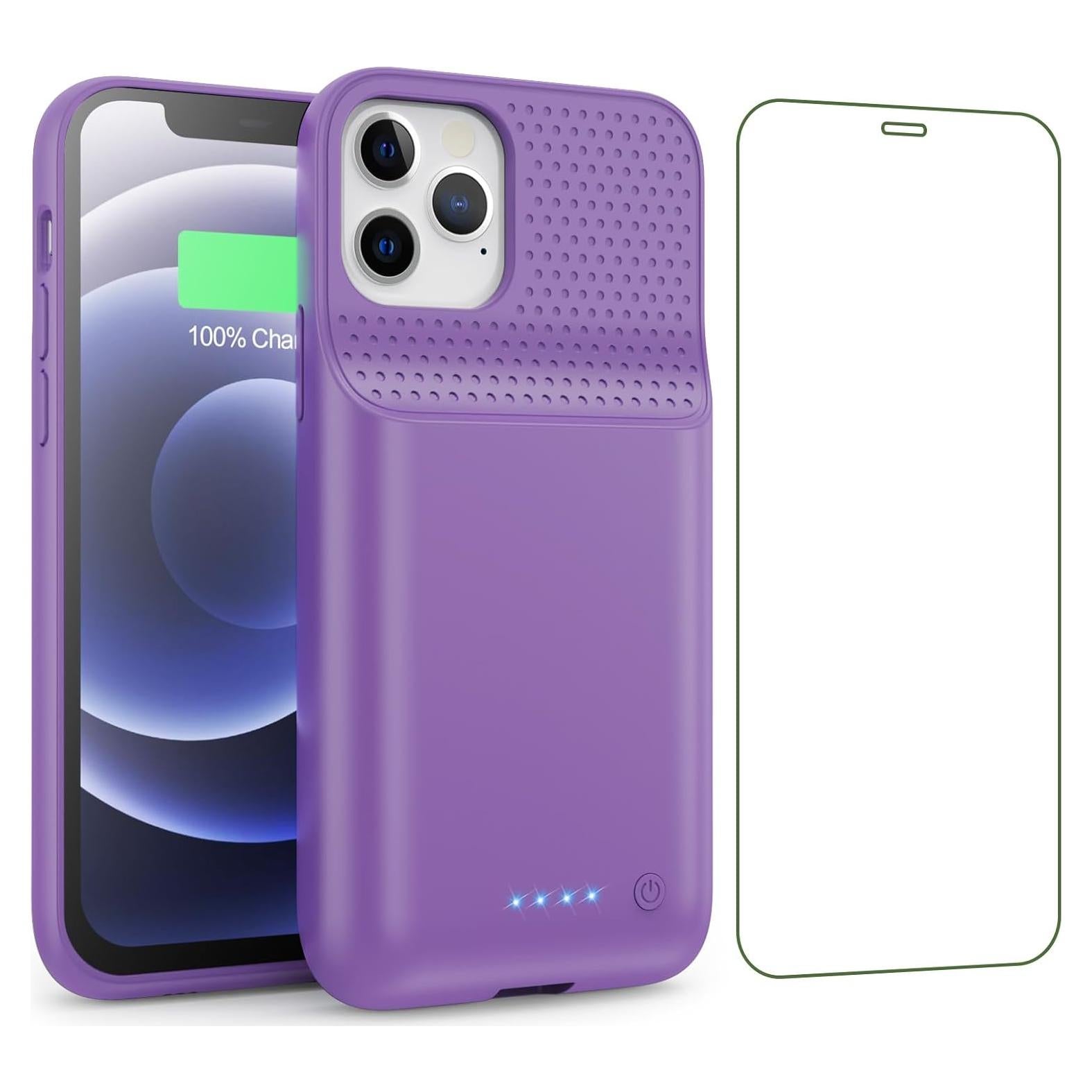 Funda de Batería Yacikos para iPhone 12/12Pro 10800mAh - Púrpura