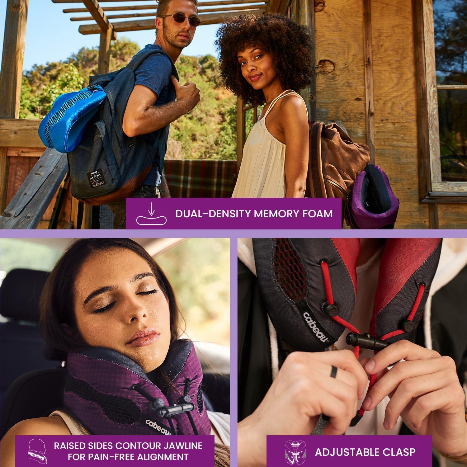 Almohada de Viaje Cabeau Evolution Cool - Espuma con Memoria - Negro